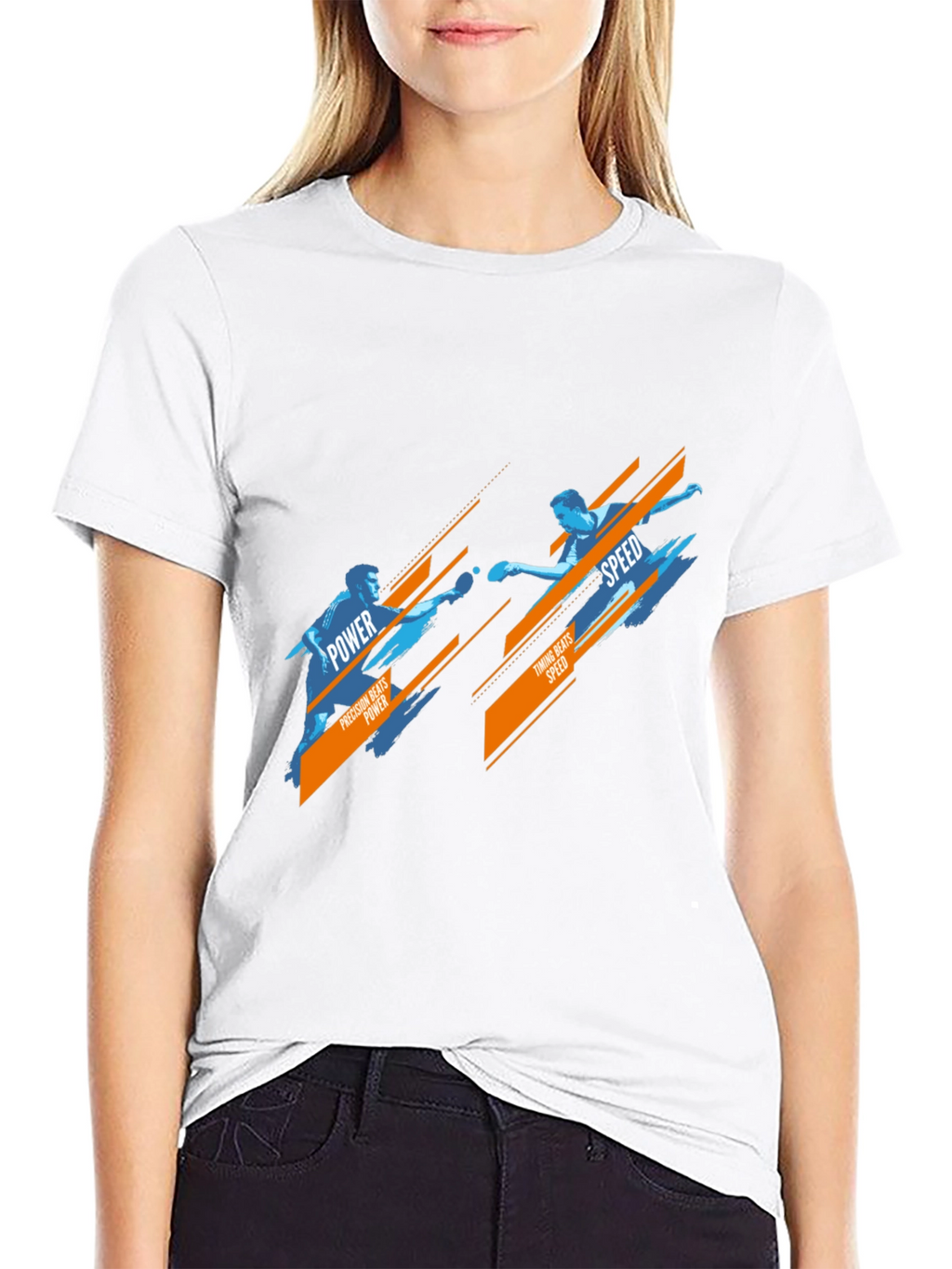 Table Tennis Power vs Speed Graphic T-Shirt