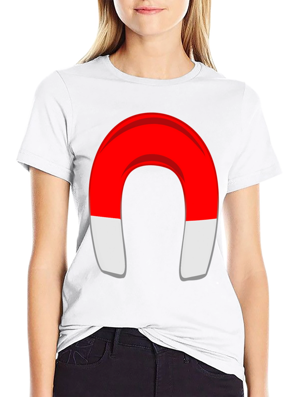 Magnet Graphic T-Shirt - Black Cotton Blend Tee