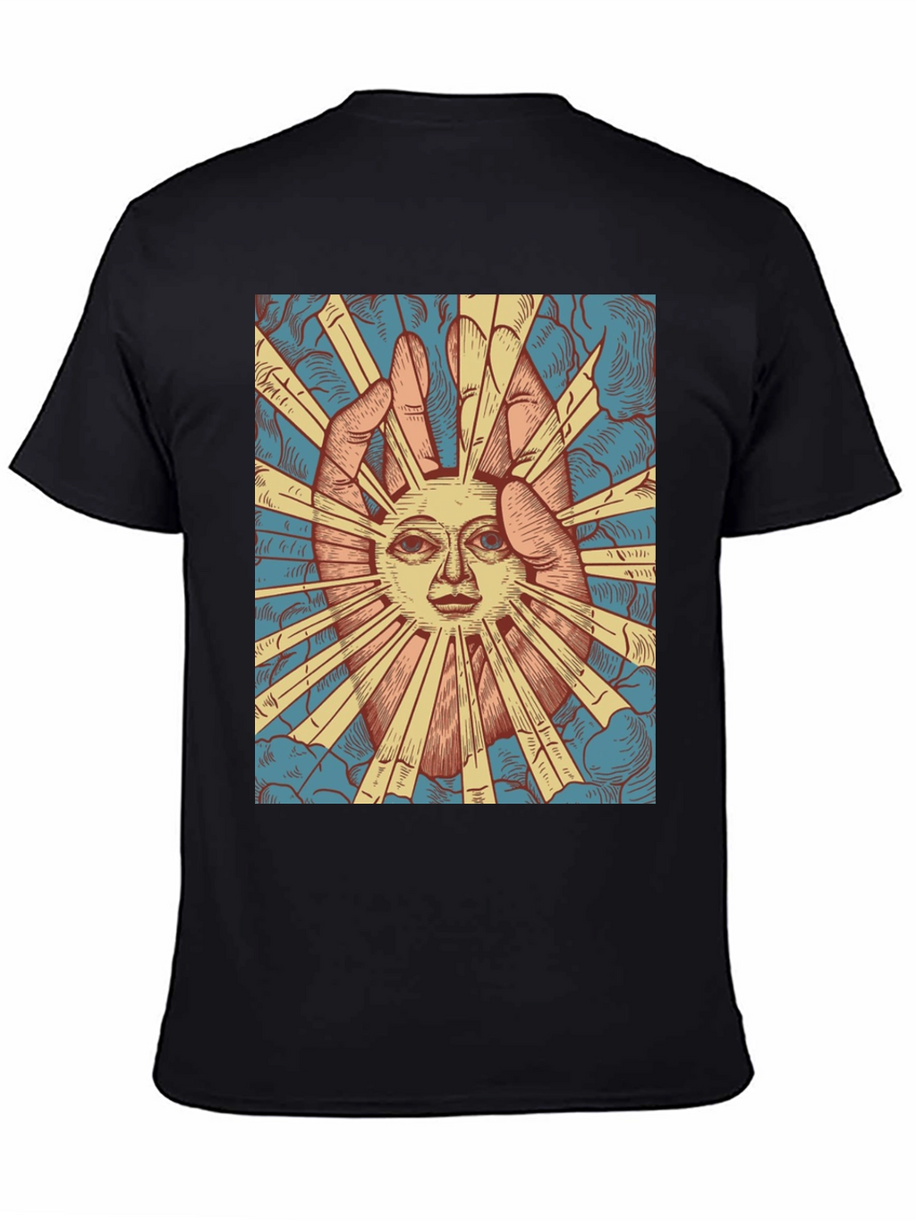 Sun Face Graphic Tee - Unique Design