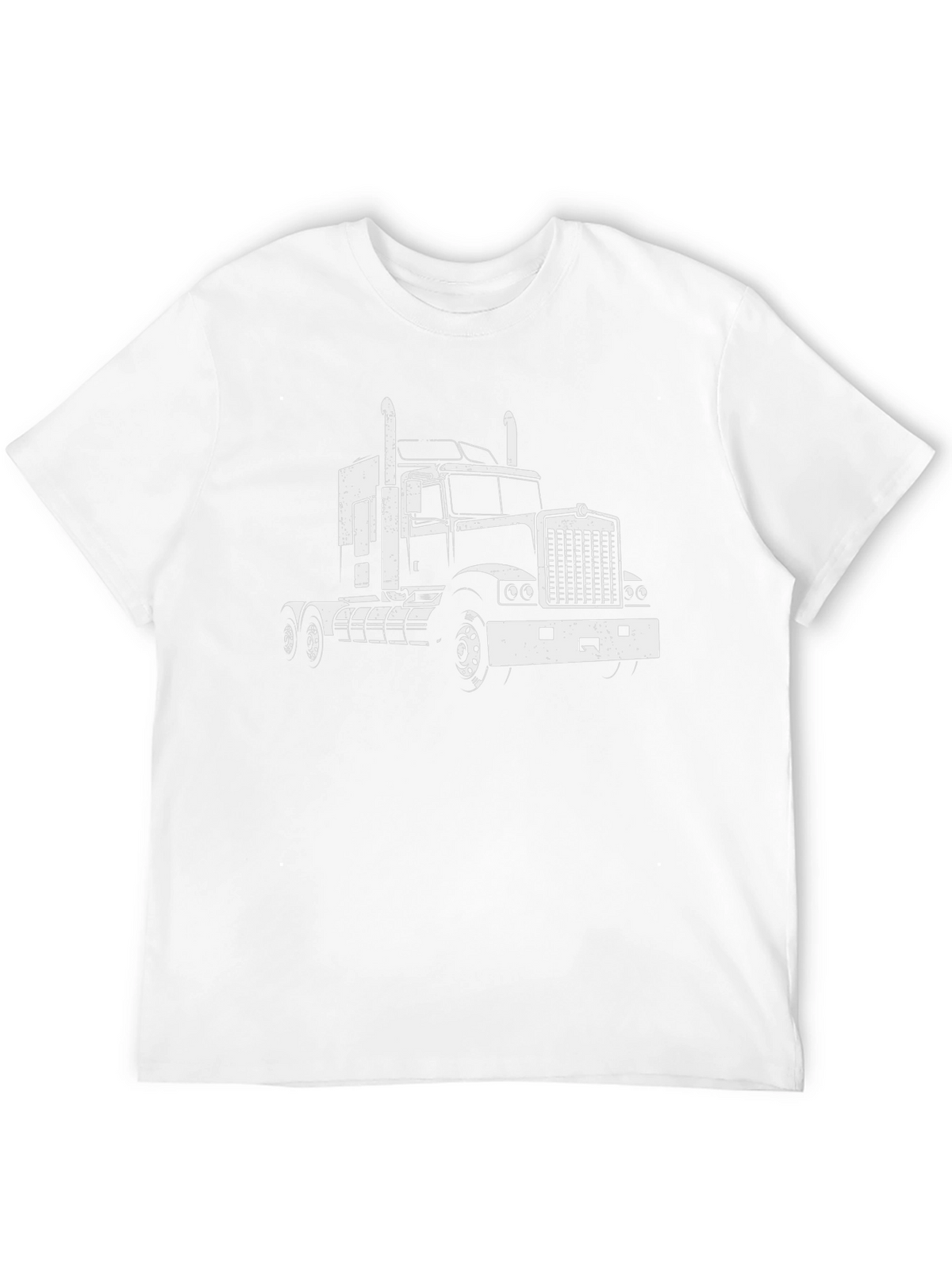 Truck Graphic Tee - Black Cotton Blend T-Shirt