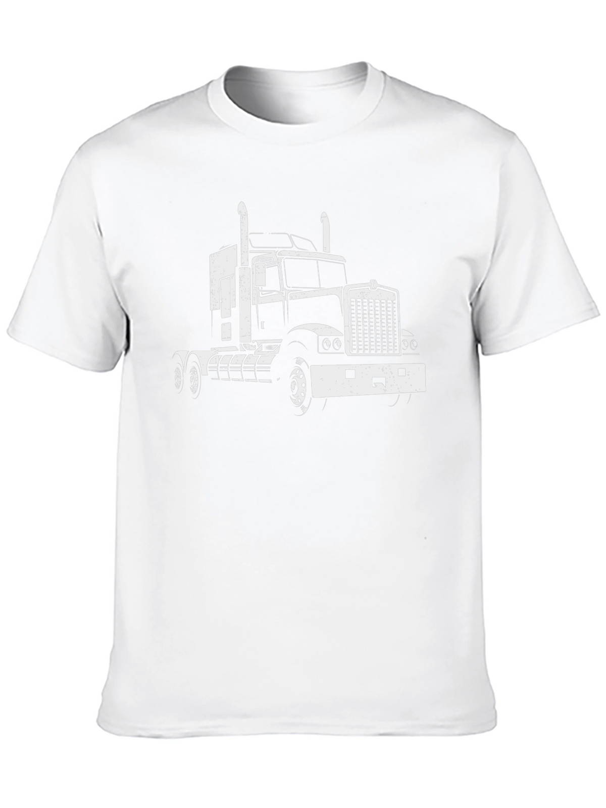 Truck Graphic Tee - Black Cotton Blend T-Shirt