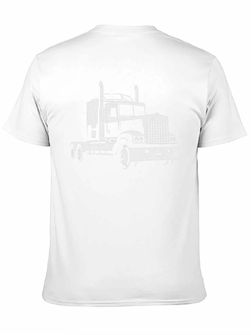 Truck Graphic Tee - Black Cotton Blend T-Shirt