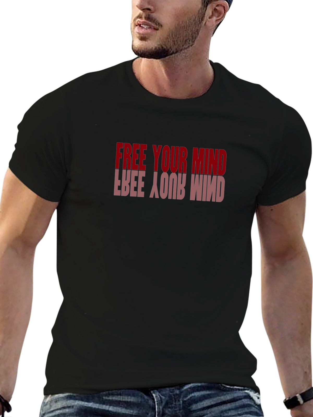 Free Your Mind Graphic Tee - Stylish Black T-Shirt