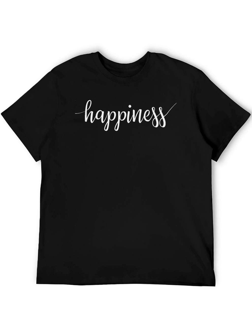 Happiness Graphic Tee - Black Short Sleeve