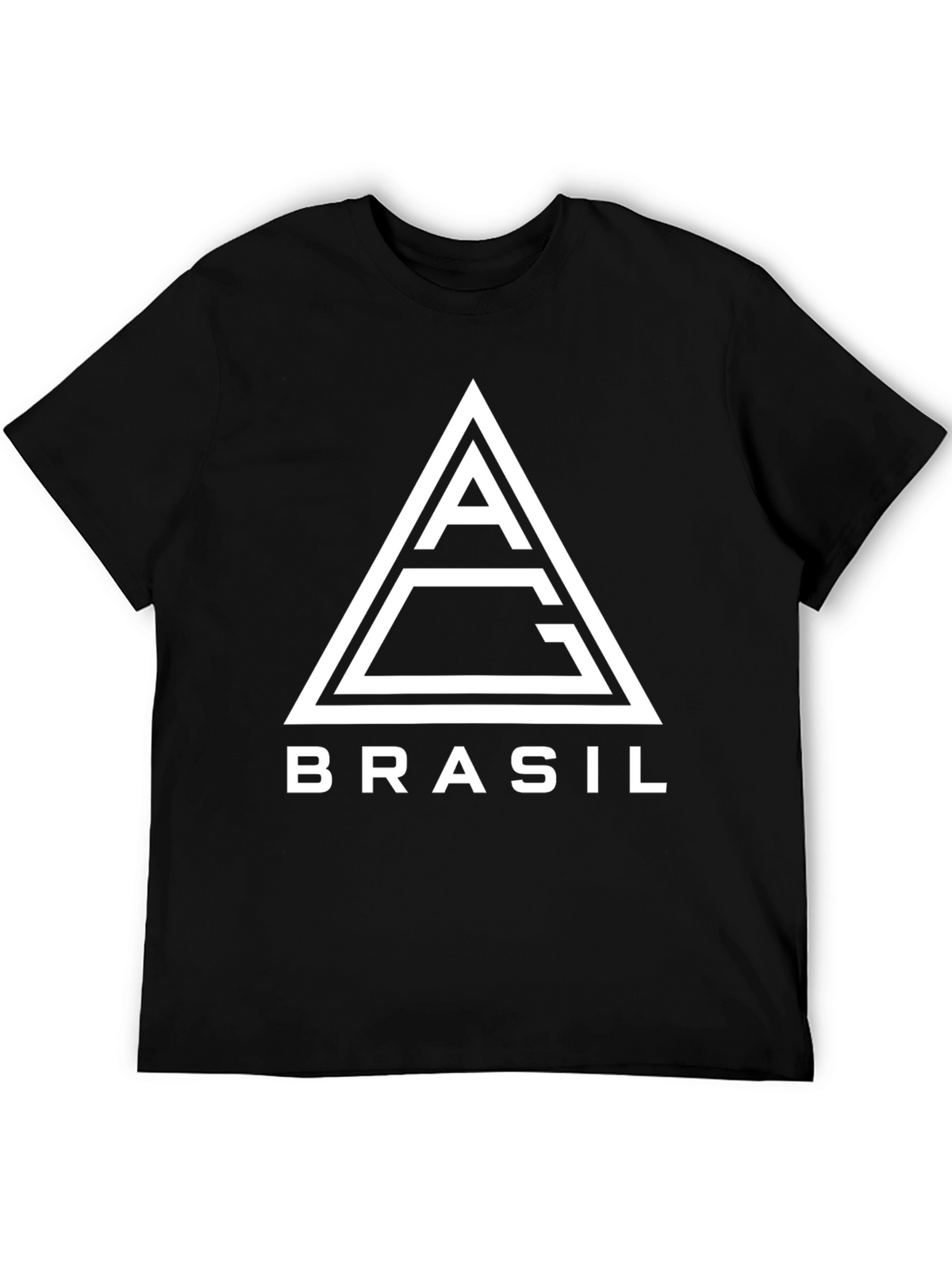 Brasil Graphic Tee: Modern Triangle Logo T-Shirt