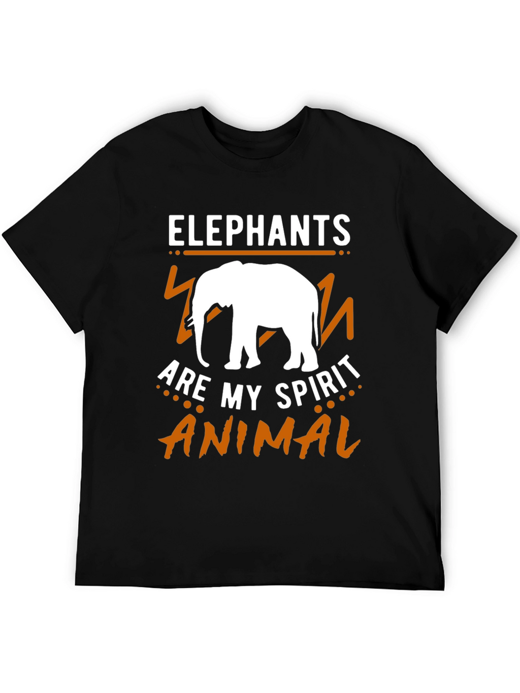 Elephant Spirit Animal Graphic Tee - Black Cotton Shirt