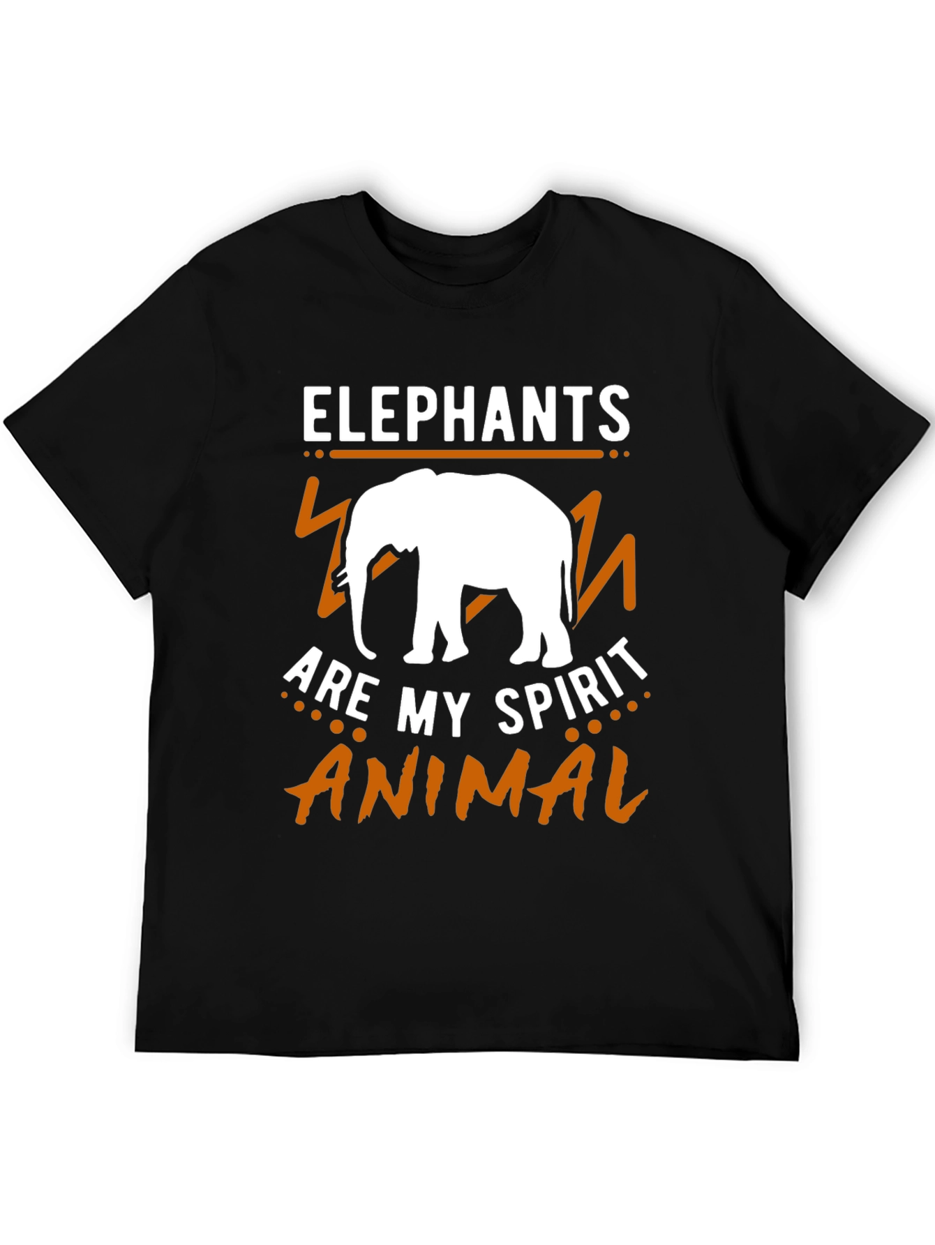 Elephant Spirit Animal Graphic Tee - Black Cotton Shirt