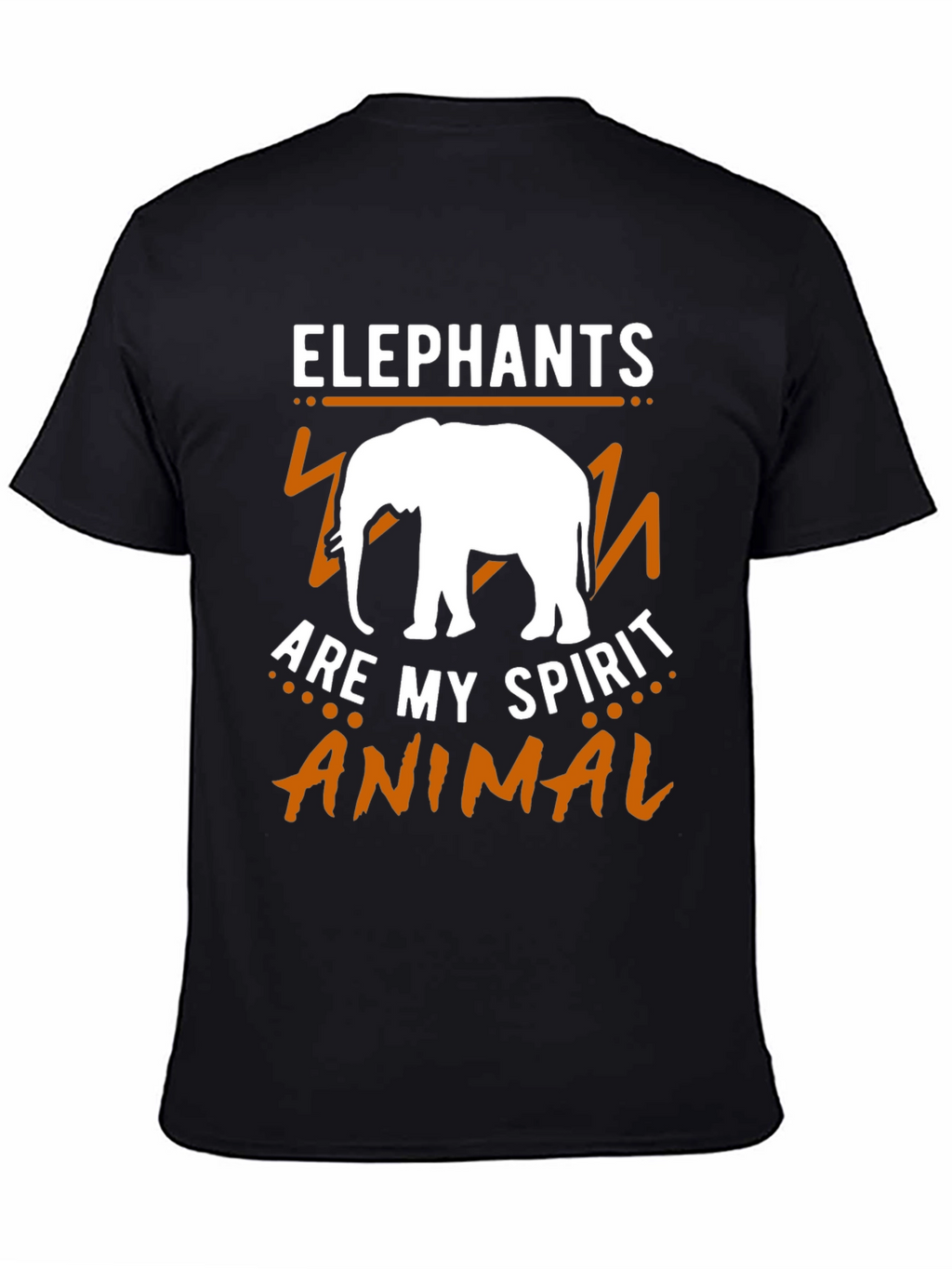 Elephant Spirit Animal Graphic Tee - Black Cotton Shirt