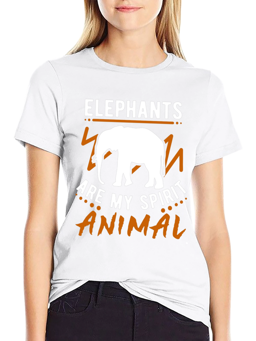 Elephant Spirit Animal Graphic Tee - Black Cotton Shirt