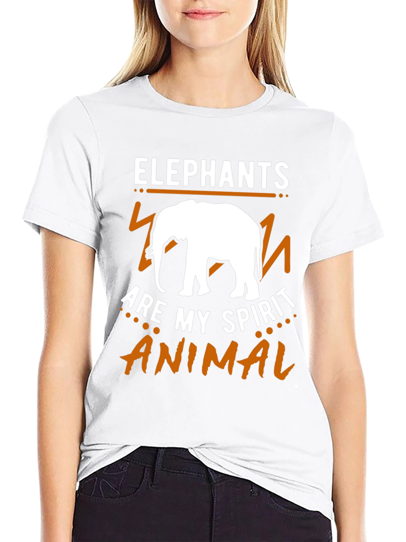 Elephant Spirit Animal Graphic Tee - Black Cotton Shirt