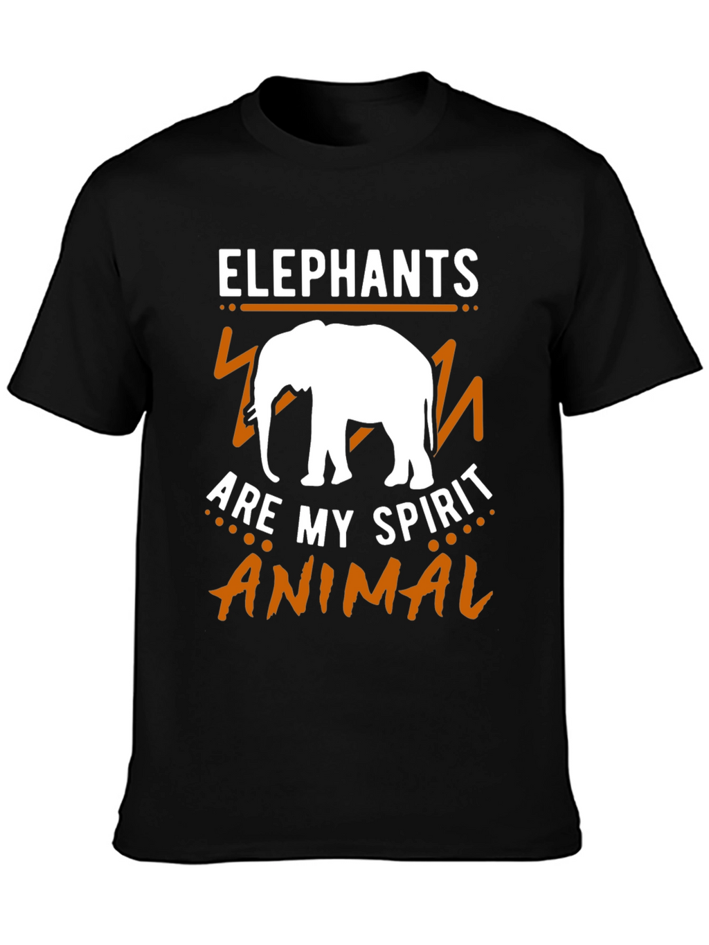 Elephant Spirit Animal Graphic Tee - Black Cotton Shirt