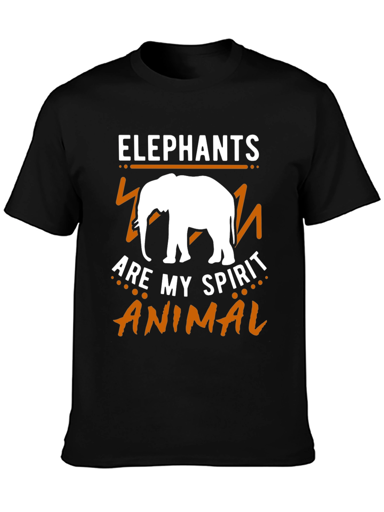 Elephant Spirit Animal Graphic Tee - Black Cotton Shirt