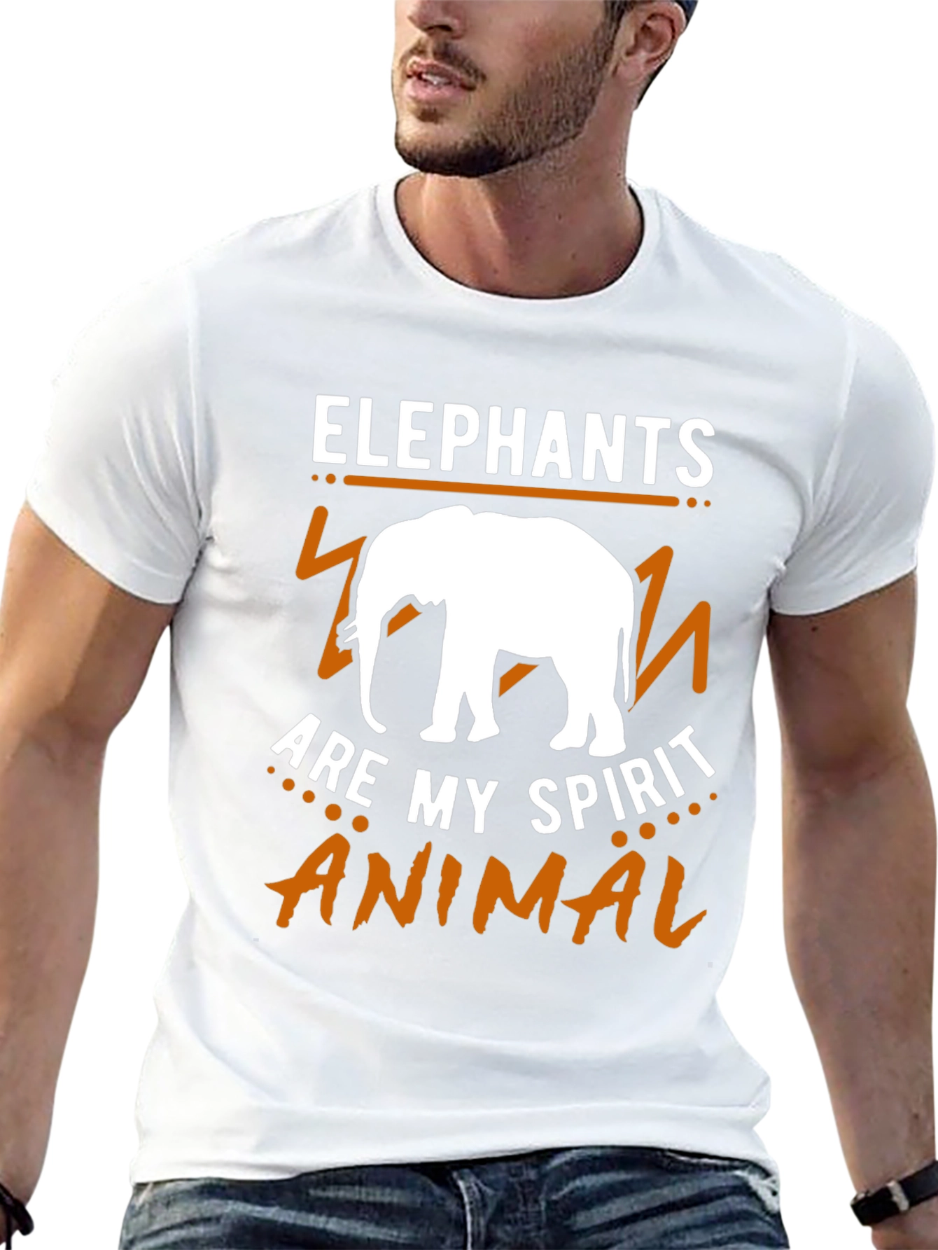 Elephant Spirit Animal Graphic Tee - Black Cotton Shirt