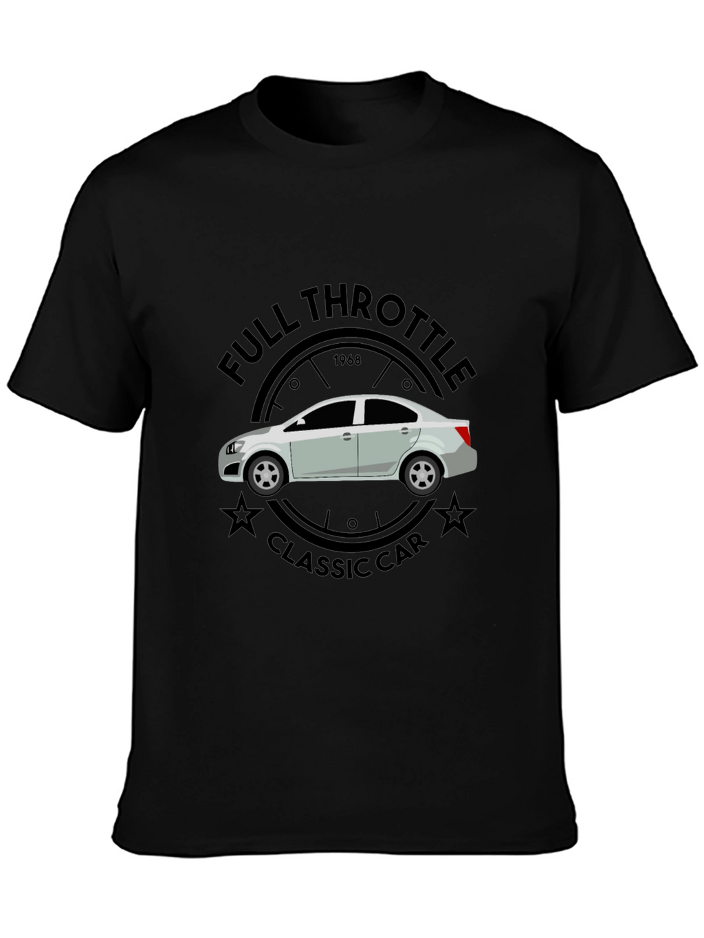 Full Throttle Classic Car Graphic T-Shirt