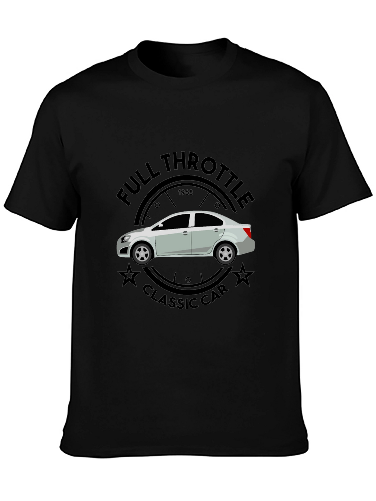 Full Throttle Classic Car Graphic T-Shirt