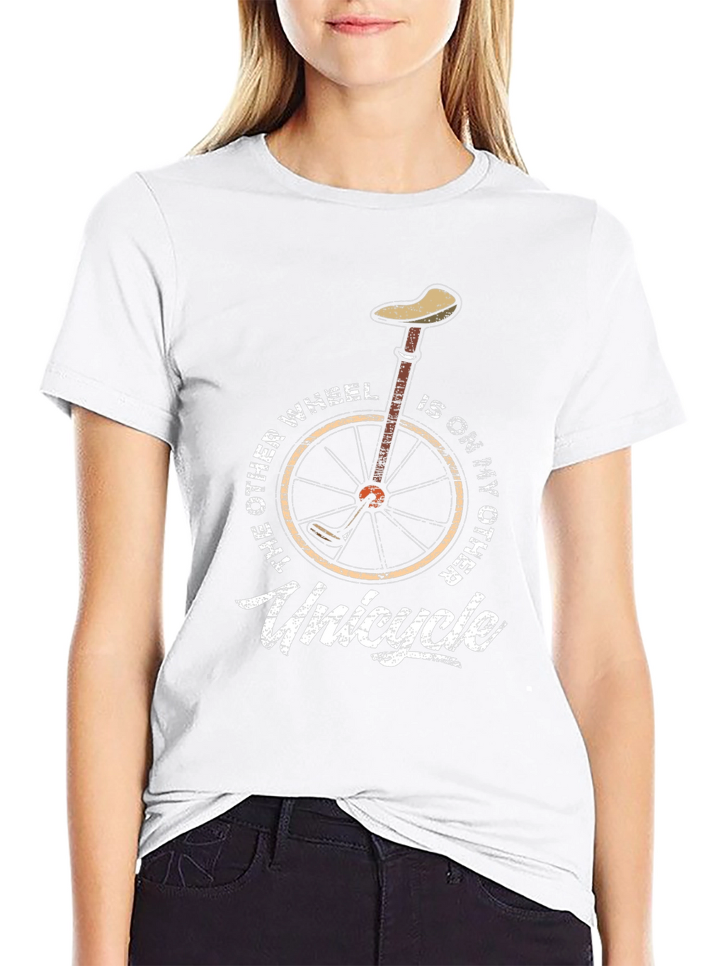 Unicycle T-Shirt - One Wheel Humor Graphic Tee