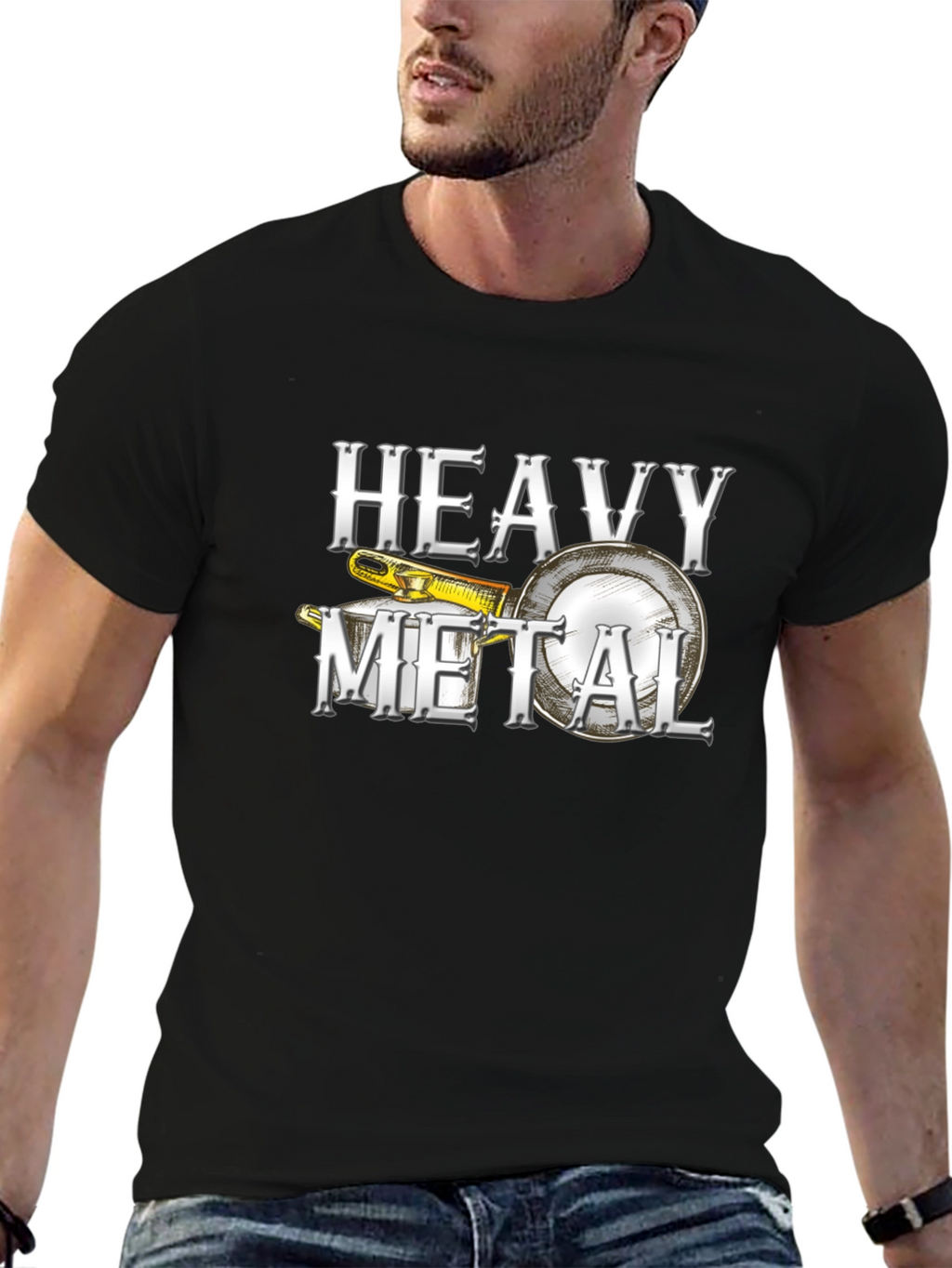 Heavy Metal Banjo Graphic T-Shirt - Musician Tee