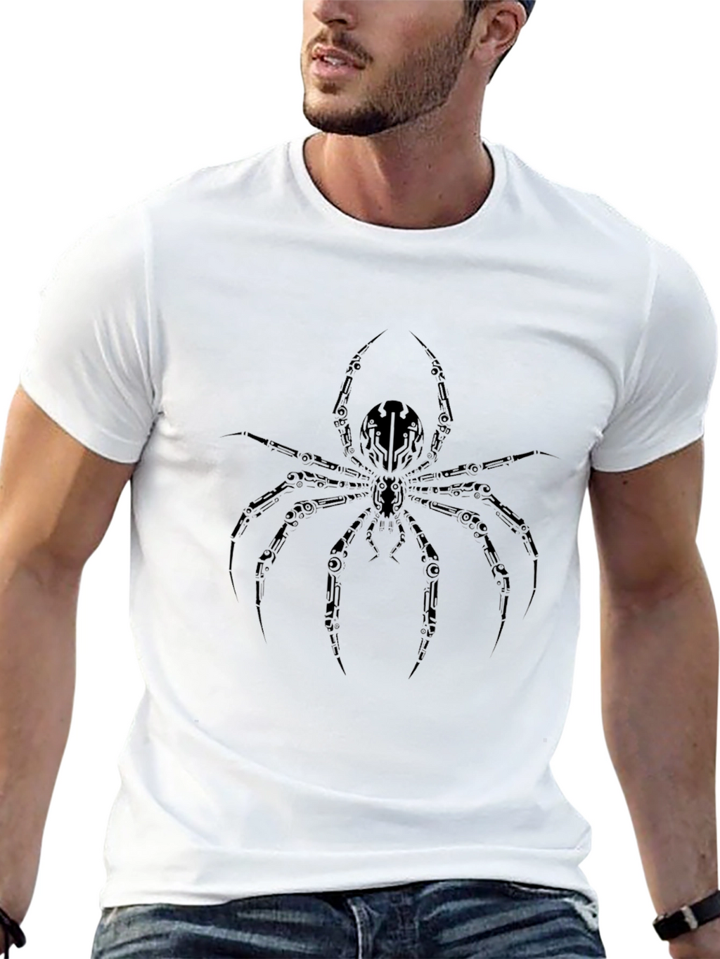 Black Spider Graphic Tee - Cool & Edgy
