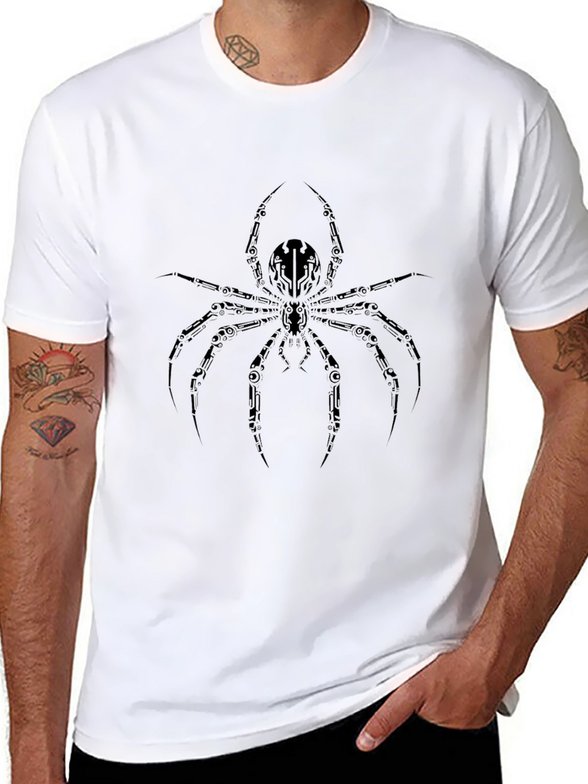 Black Spider Graphic Tee - Cool & Edgy