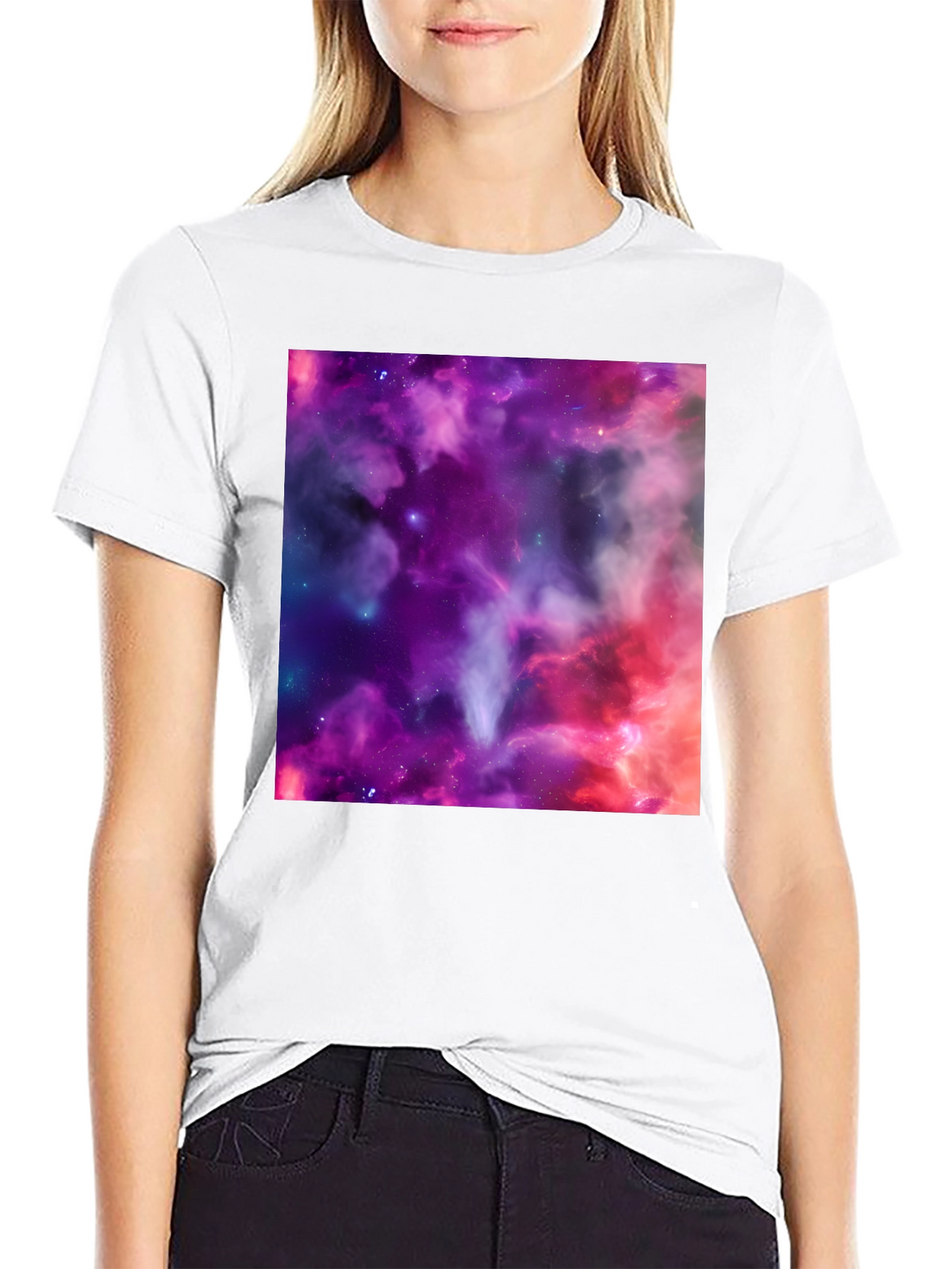 Nebula Print Black T-Shirt