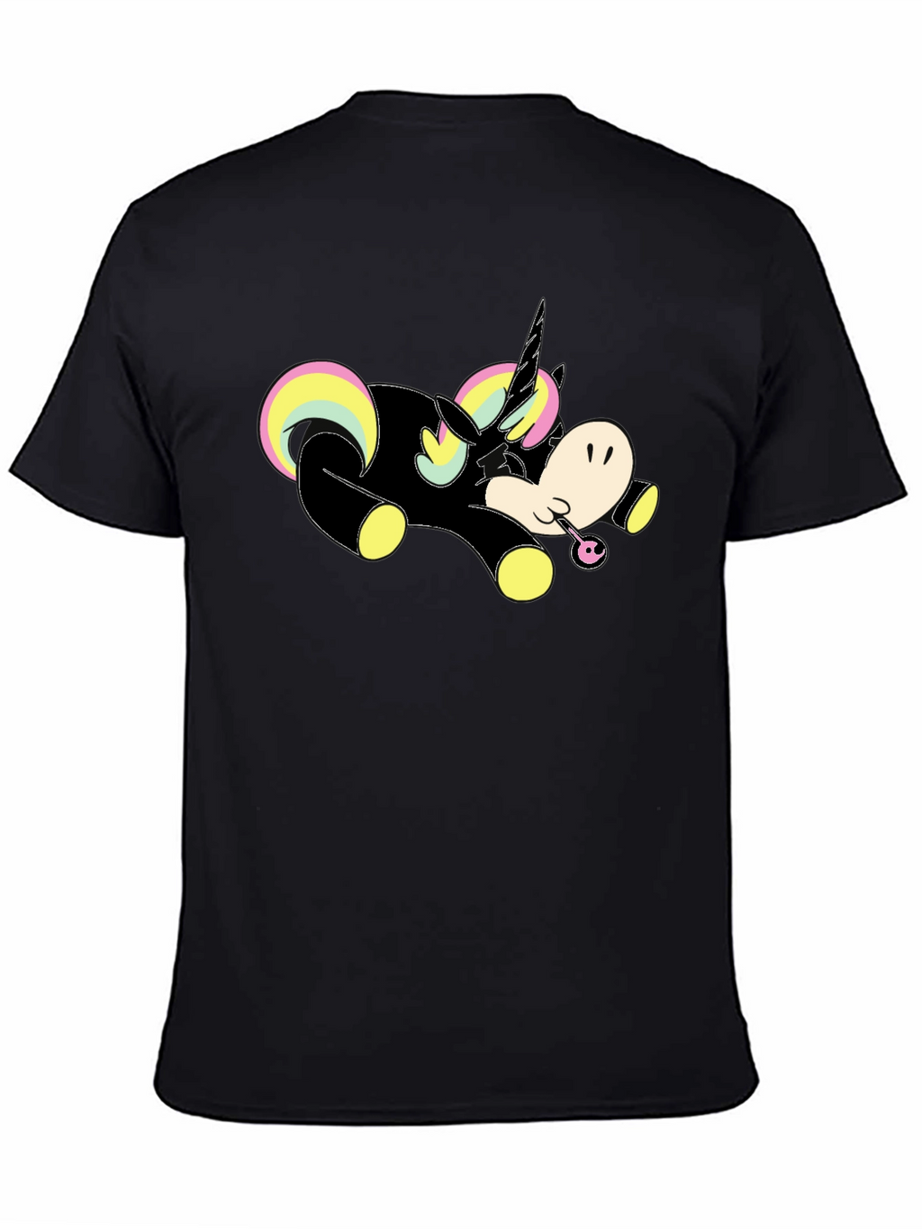 Unicorn Black T-Shirt Graphic Tee