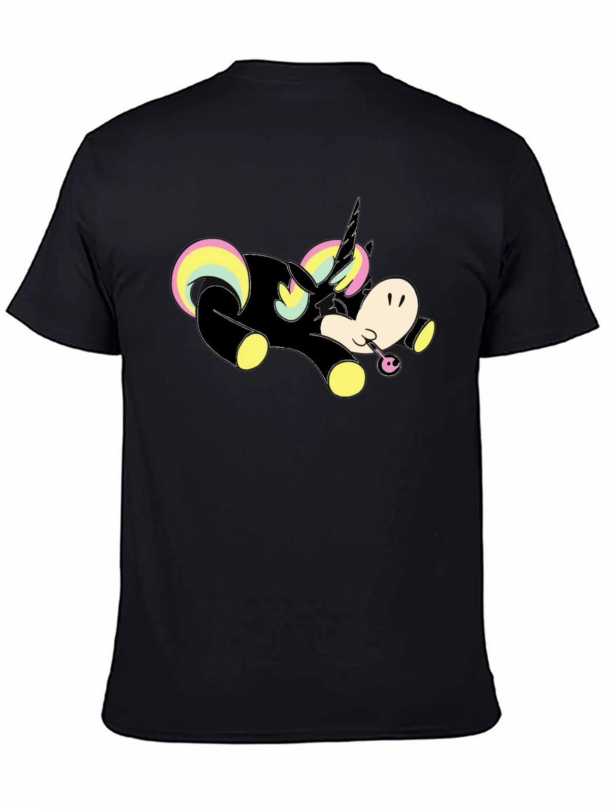 Unicorn Black T-Shirt Graphic Tee