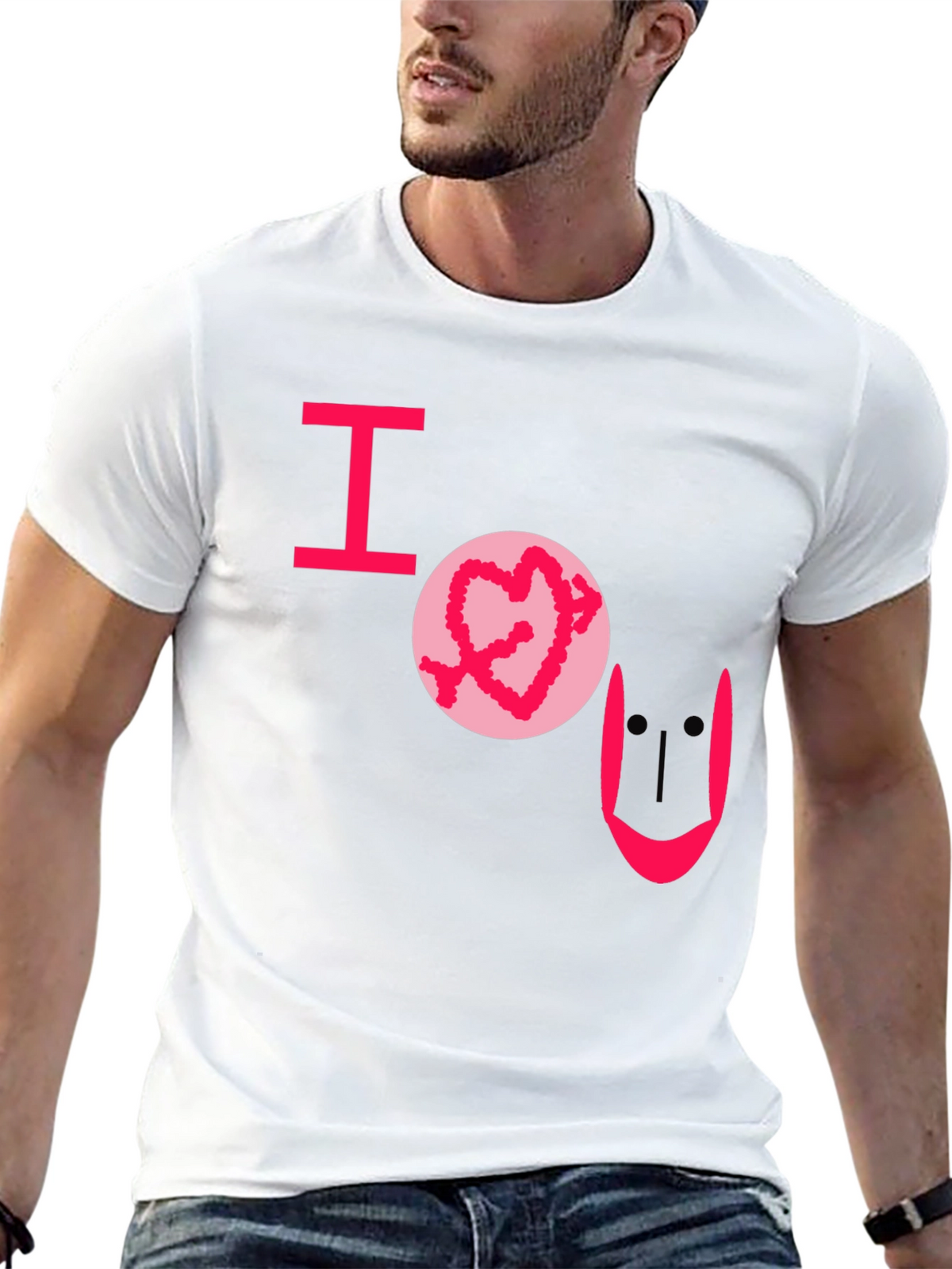 I Heart U Graphic Tee - Black Casual T-Shirt