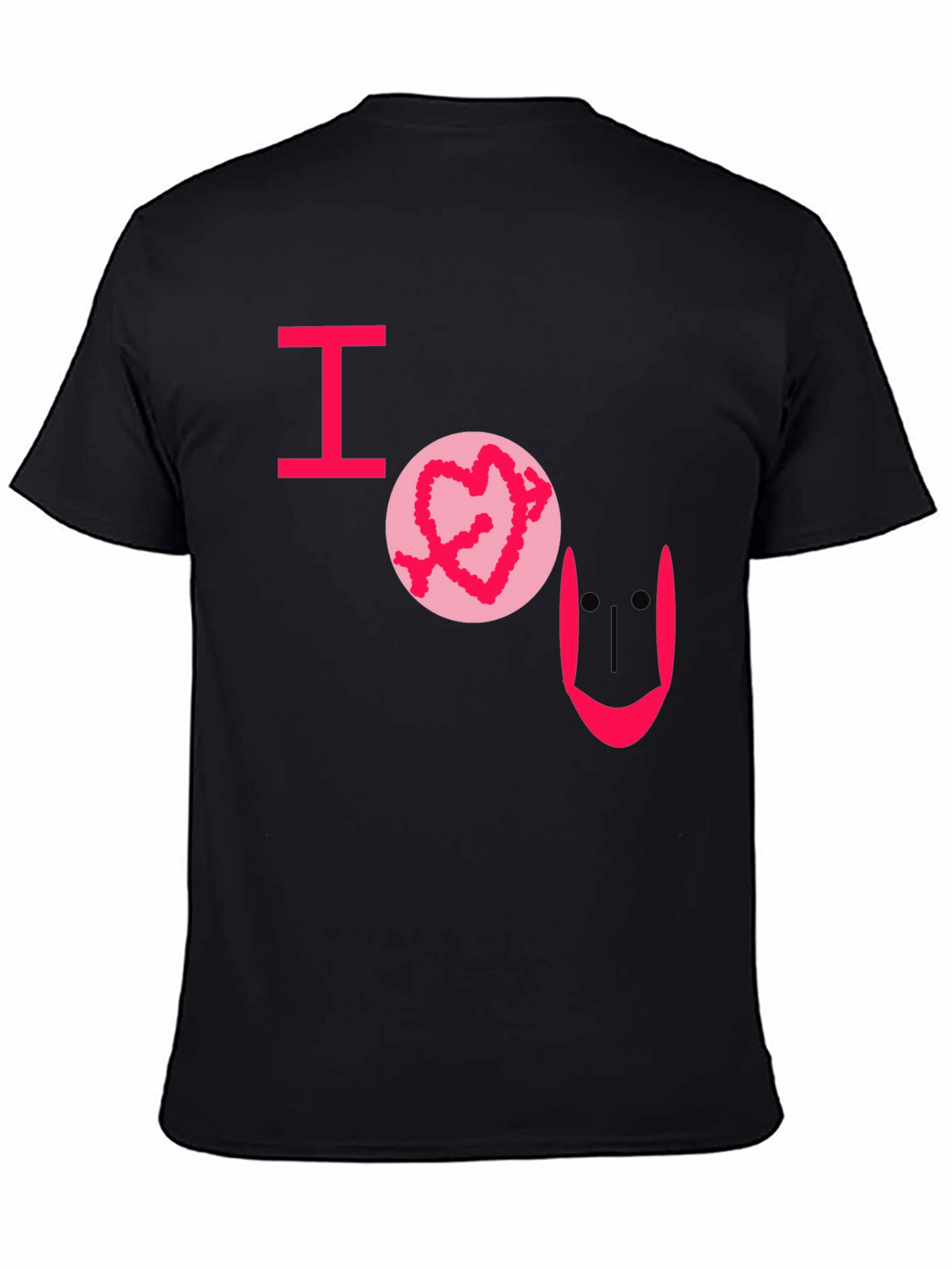 I Heart U Graphic Tee - Black Casual T-Shirt