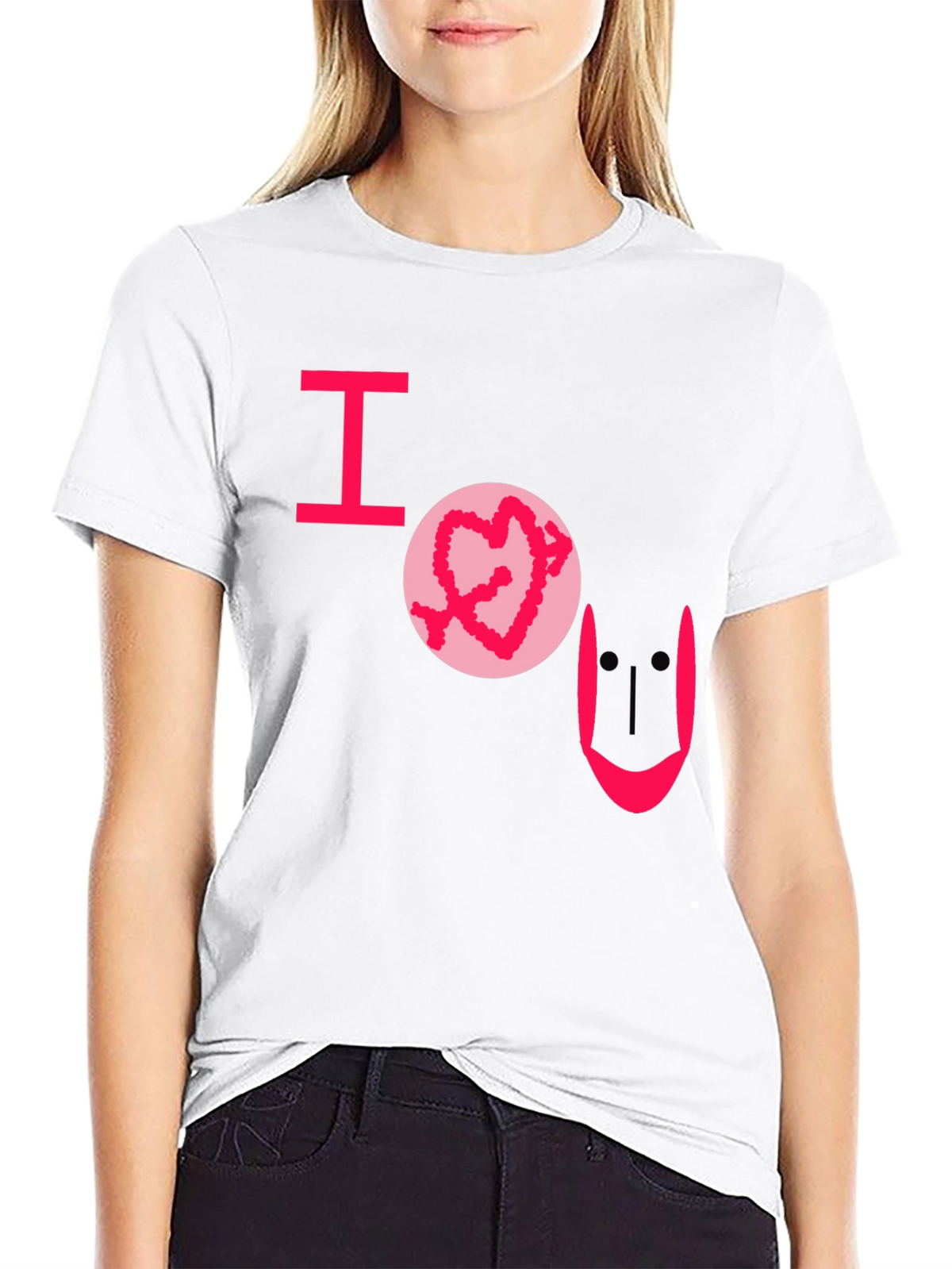 I Heart U Graphic Tee - Black Casual T-Shirt