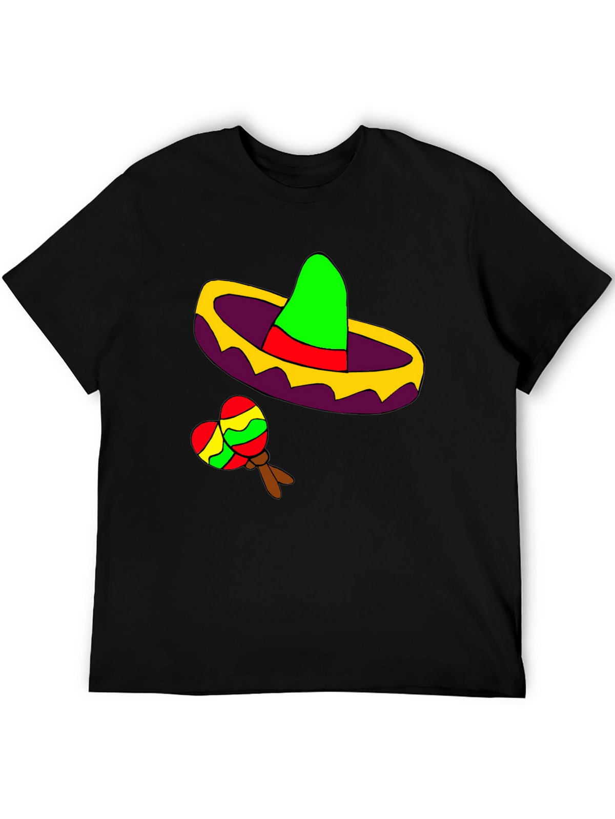Fiesta Fun Tee: Sombrero & Maracas Design