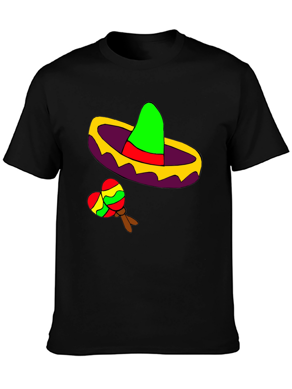 Fiesta Fun Tee: Sombrero & Maracas Design