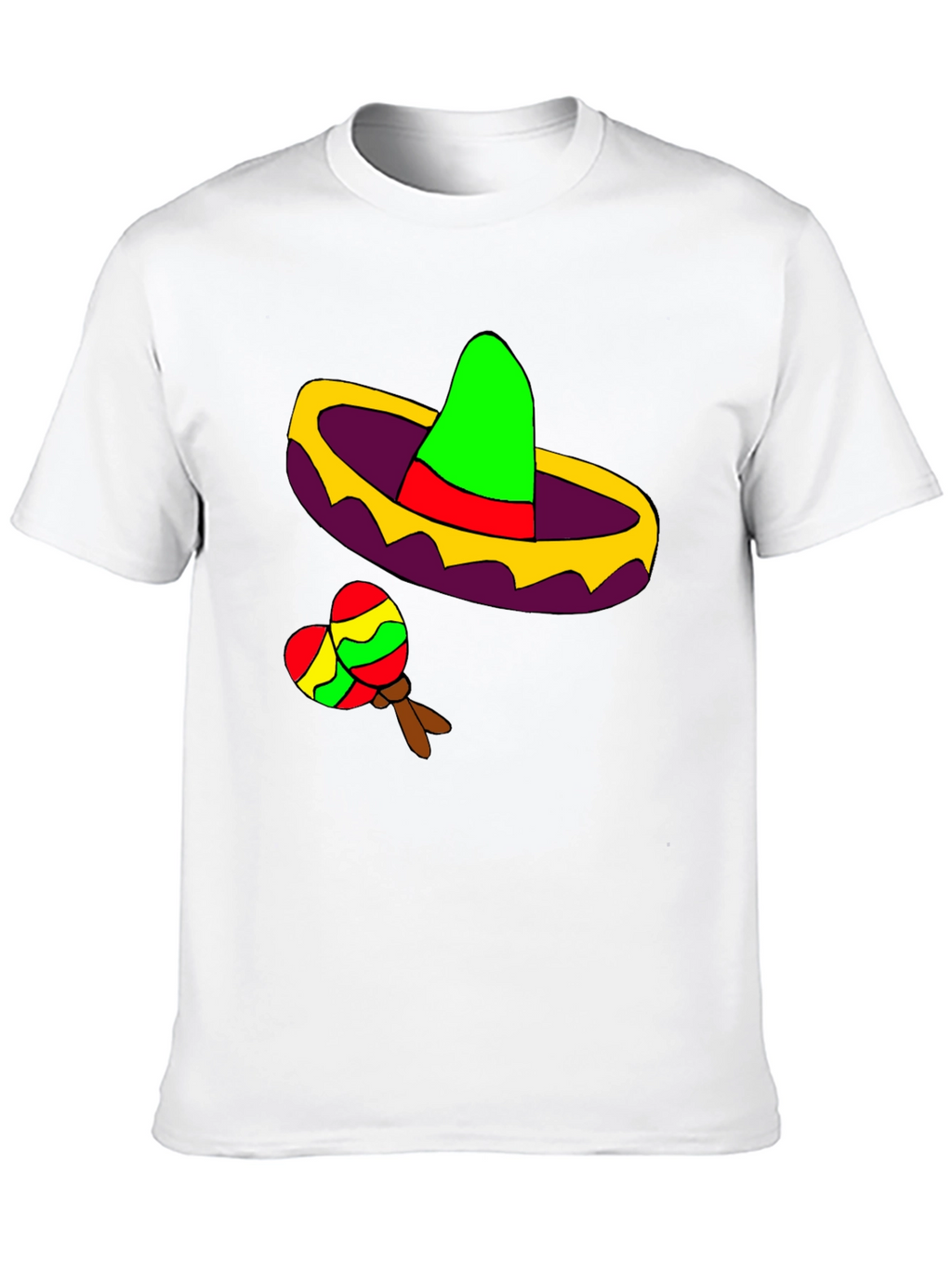Fiesta Fun Tee: Sombrero & Maracas Design