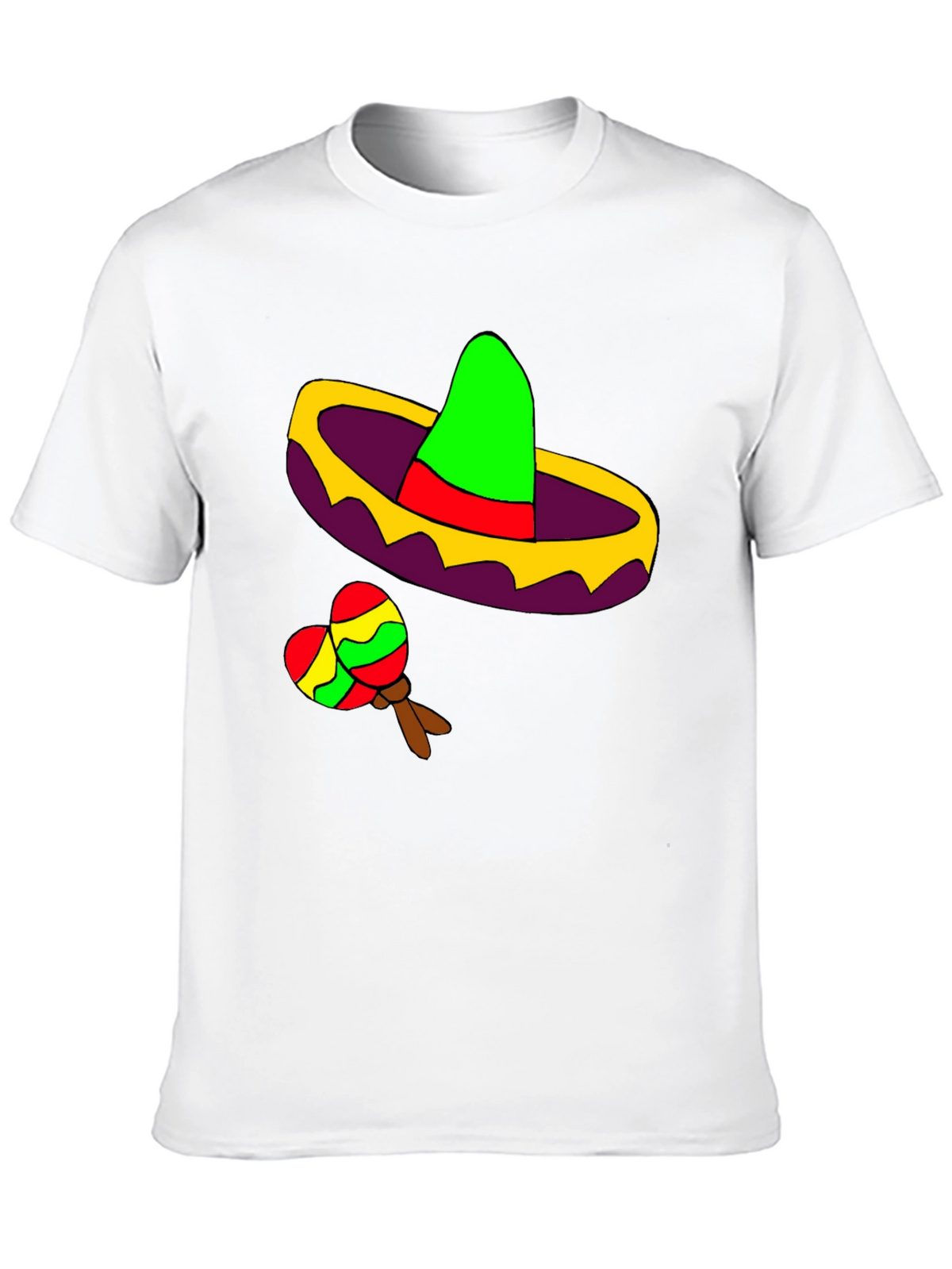 Fiesta Fun Tee: Sombrero & Maracas Design