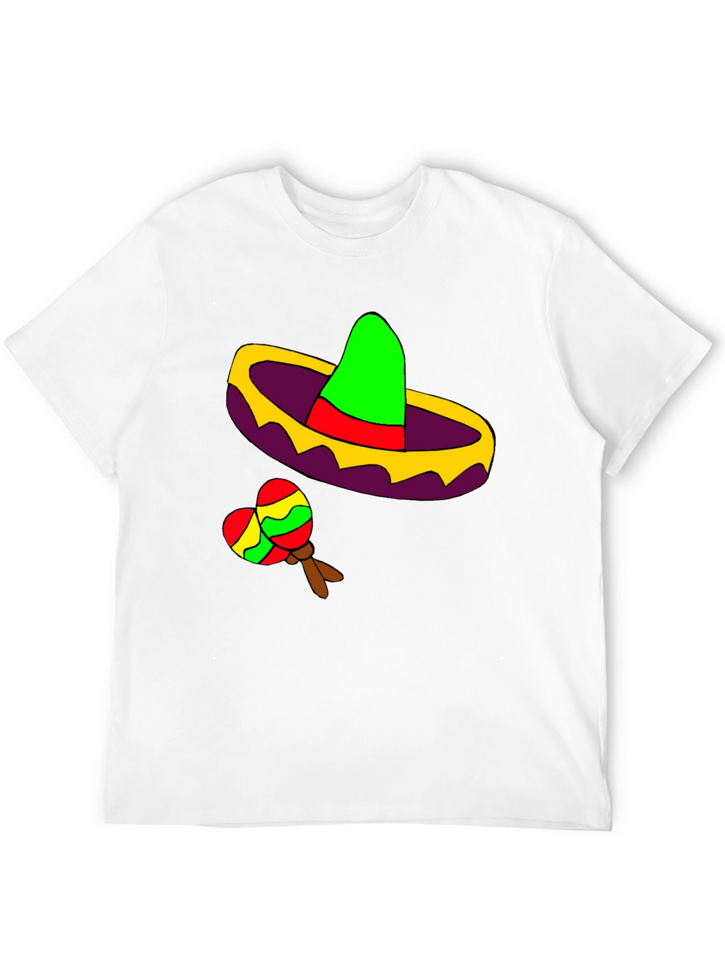 Fiesta Fun Tee: Sombrero & Maracas Design