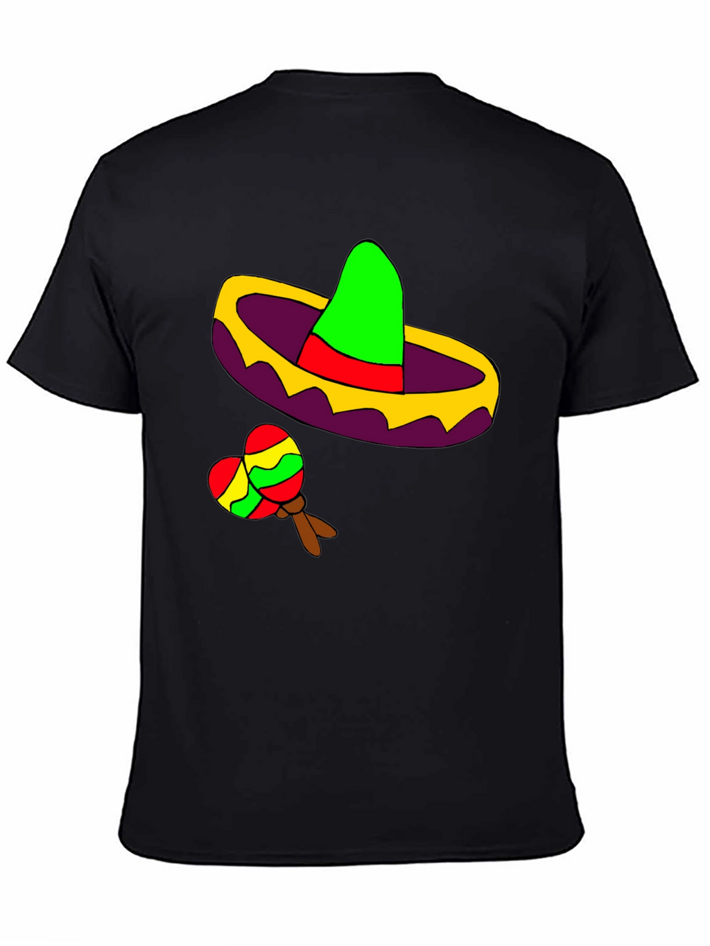 Fiesta Fun Tee: Sombrero & Maracas Design