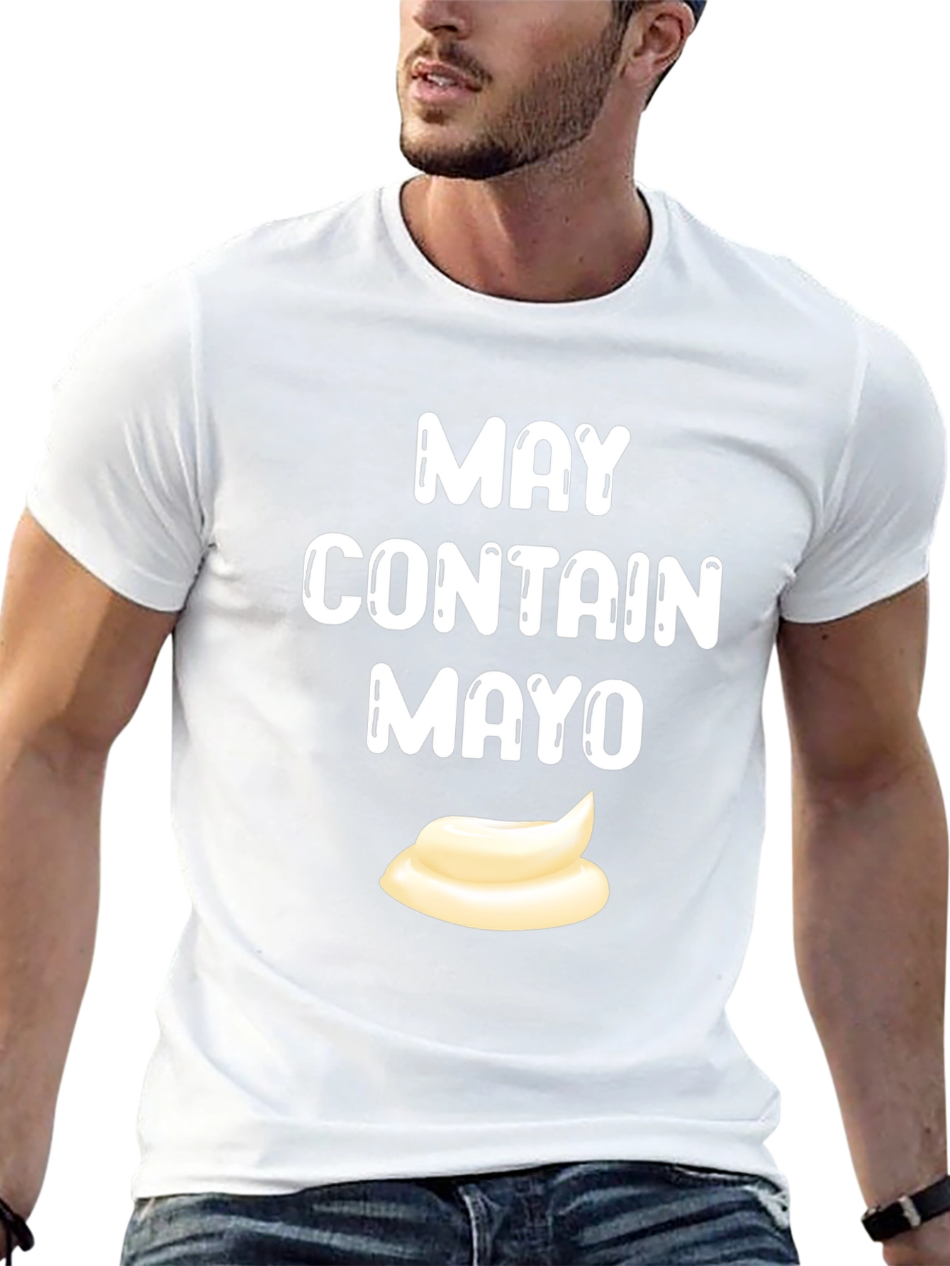 May Contain Mayo T-Shirt - Funny Foodie Tee