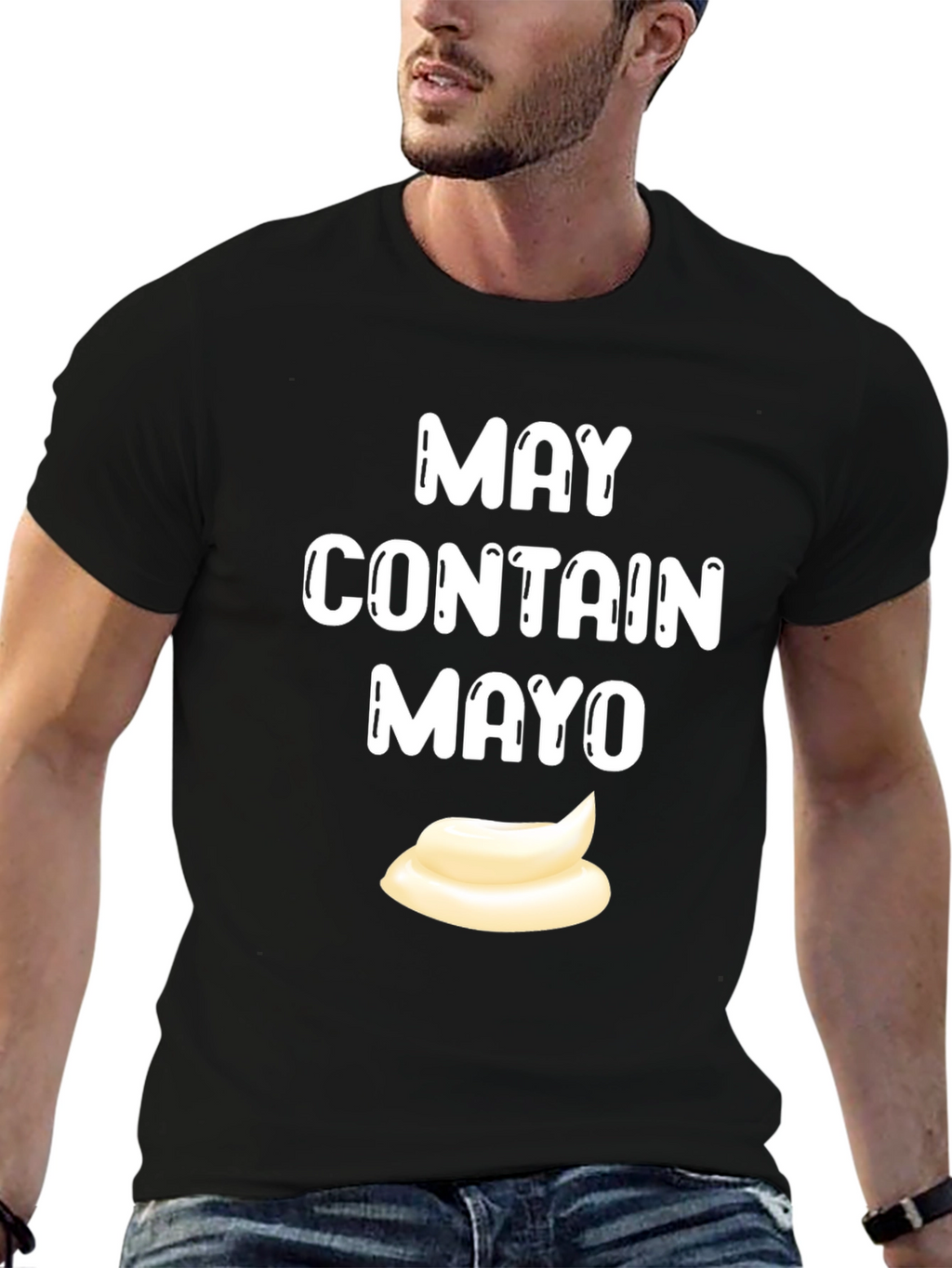 May Contain Mayo T-Shirt - Funny Foodie Tee