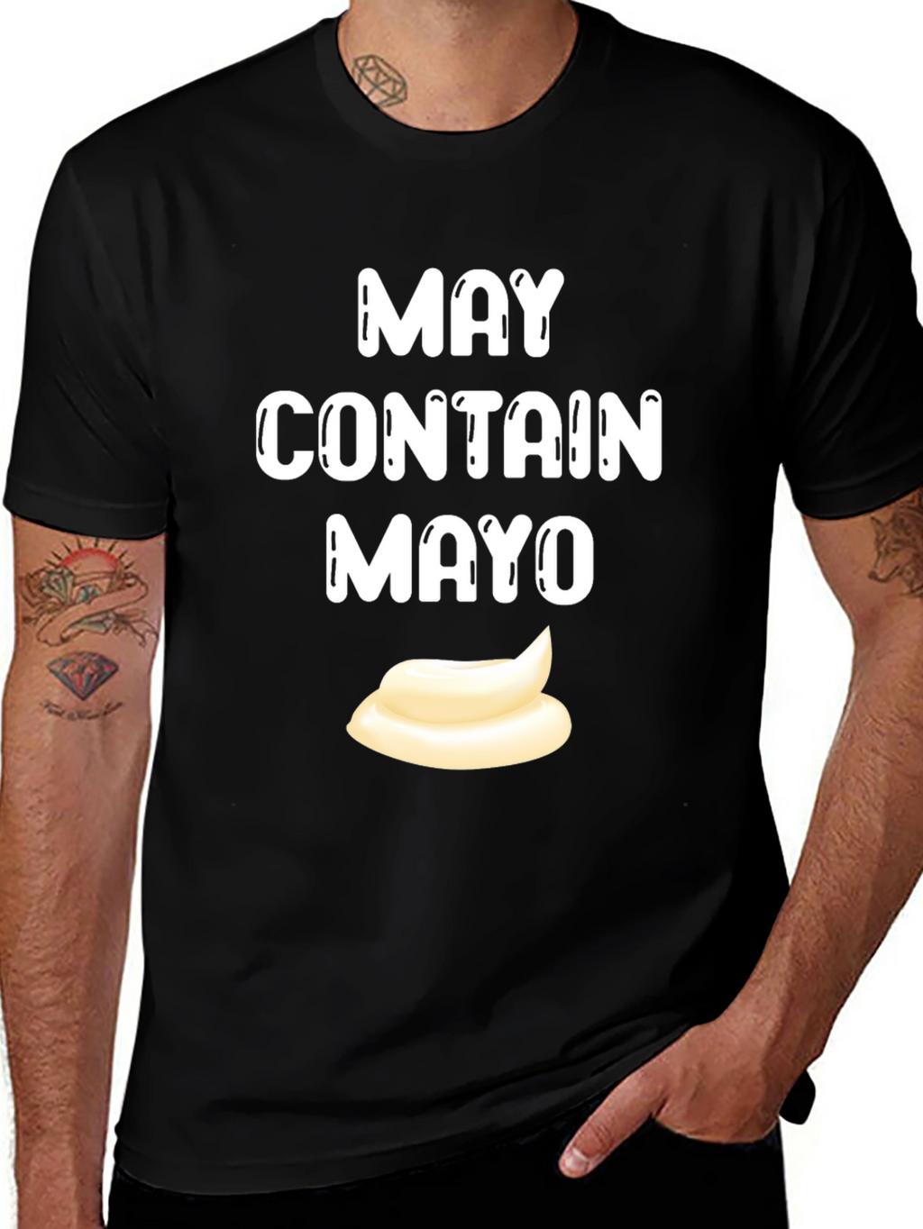 May Contain Mayo T-Shirt - Funny Foodie Tee