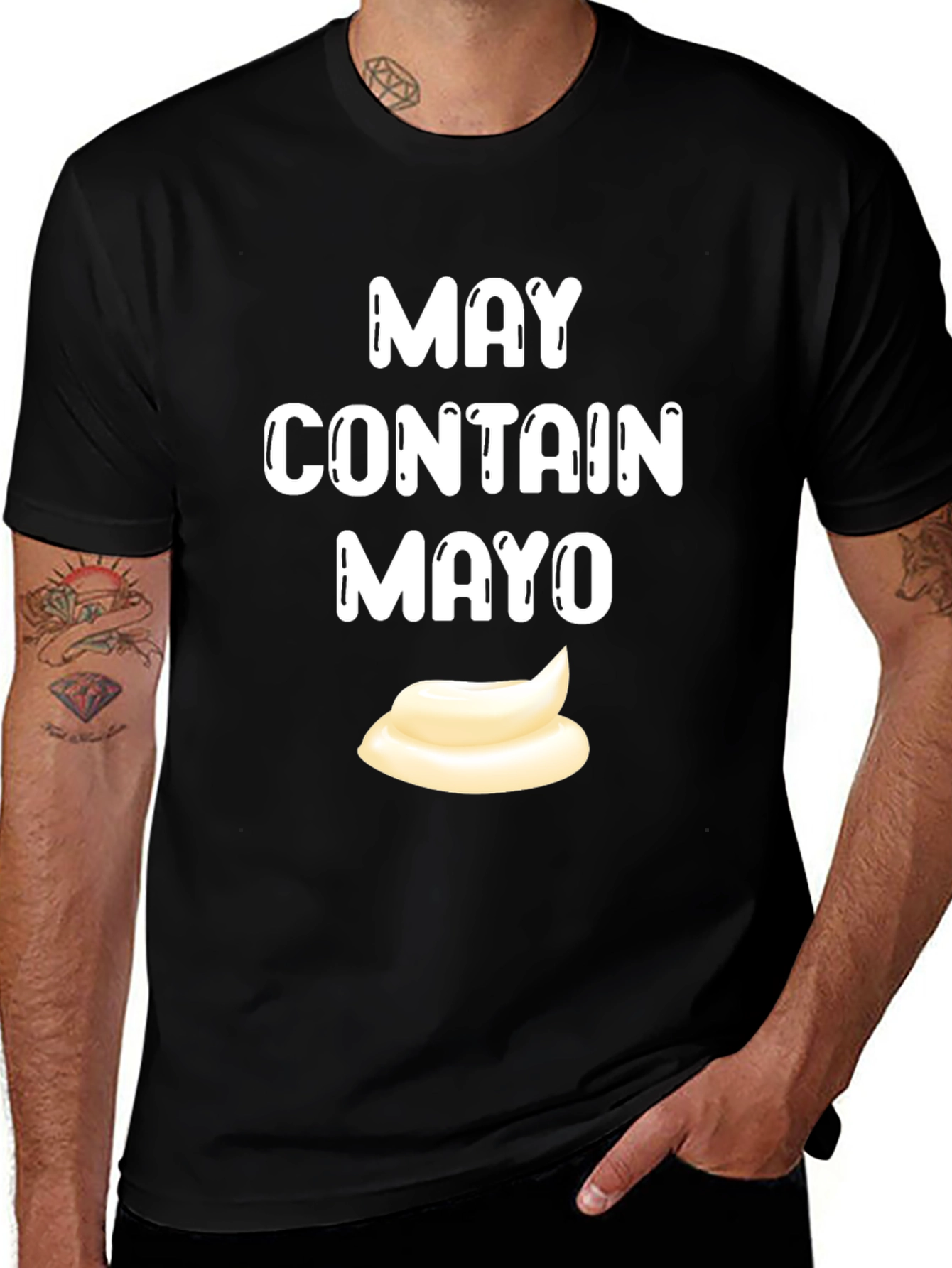 May Contain Mayo T-Shirt - Funny Foodie Tee