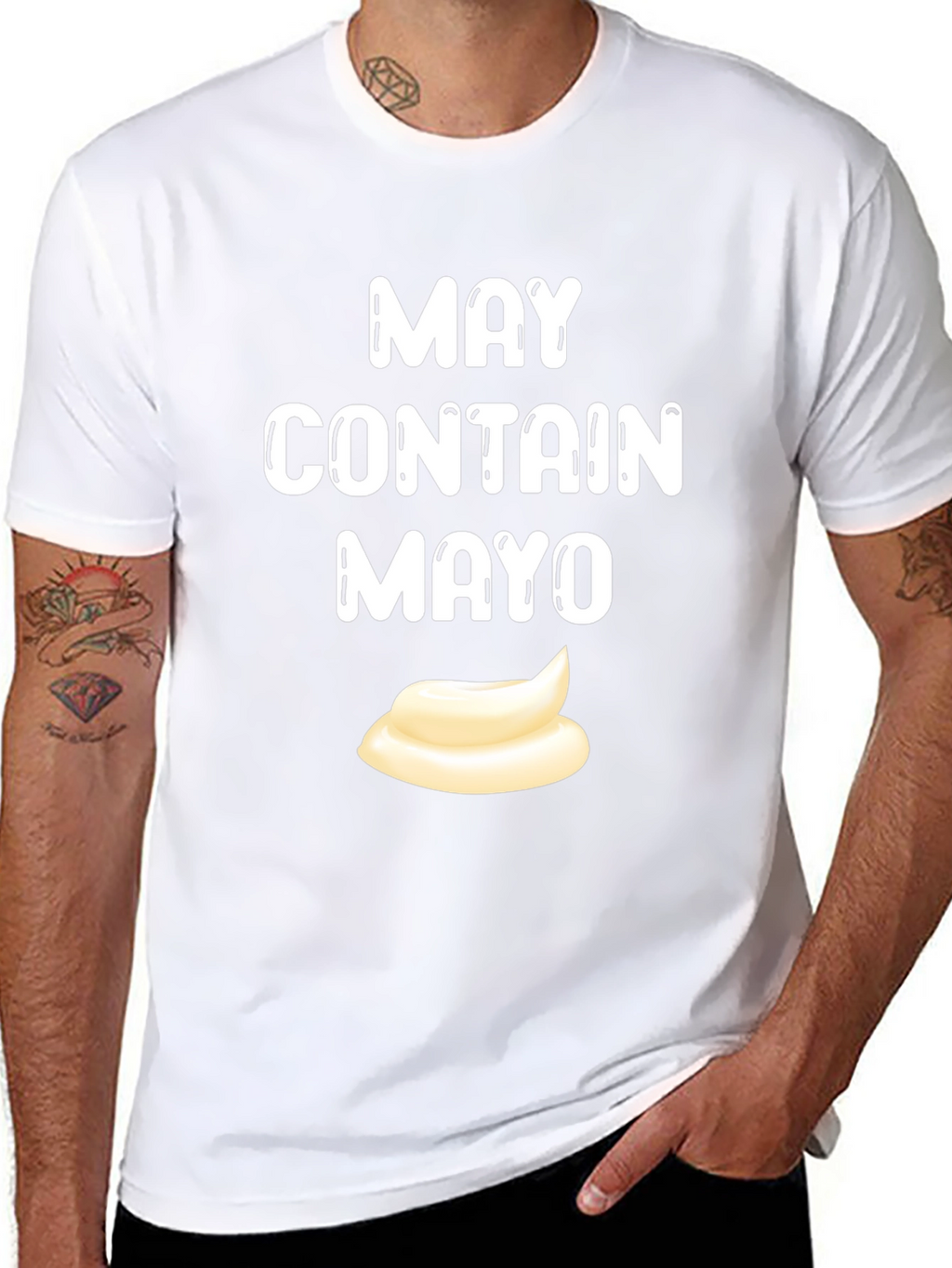 May Contain Mayo T-Shirt - Funny Foodie Tee