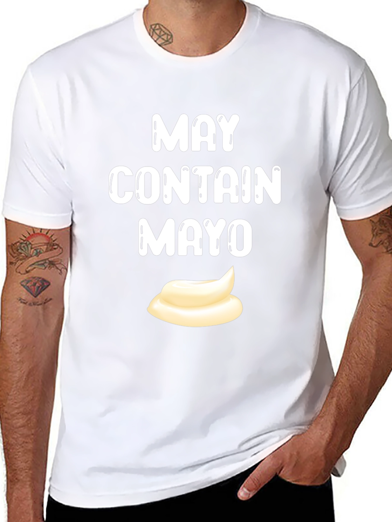 May Contain Mayo T-Shirt - Funny Foodie Tee