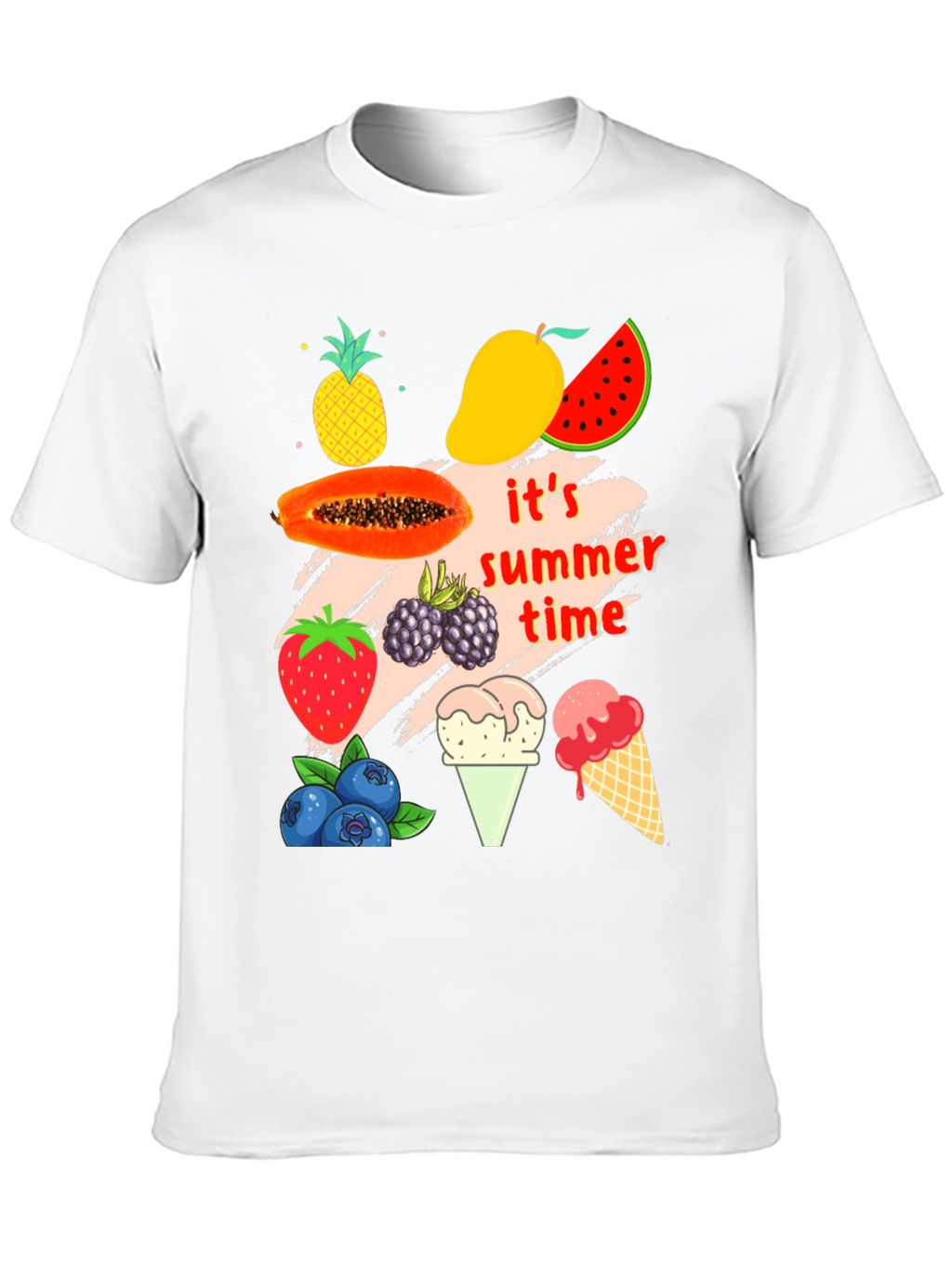Its Summer Time Fruit Graphic T-Shirt