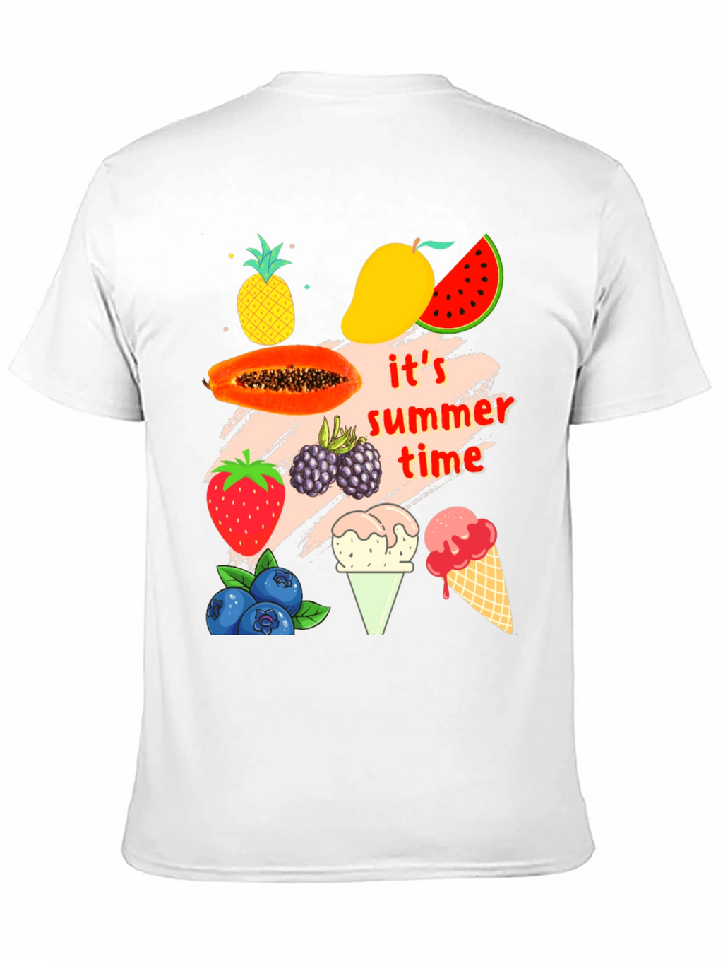 Its Summer Time Fruit Graphic T-Shirt