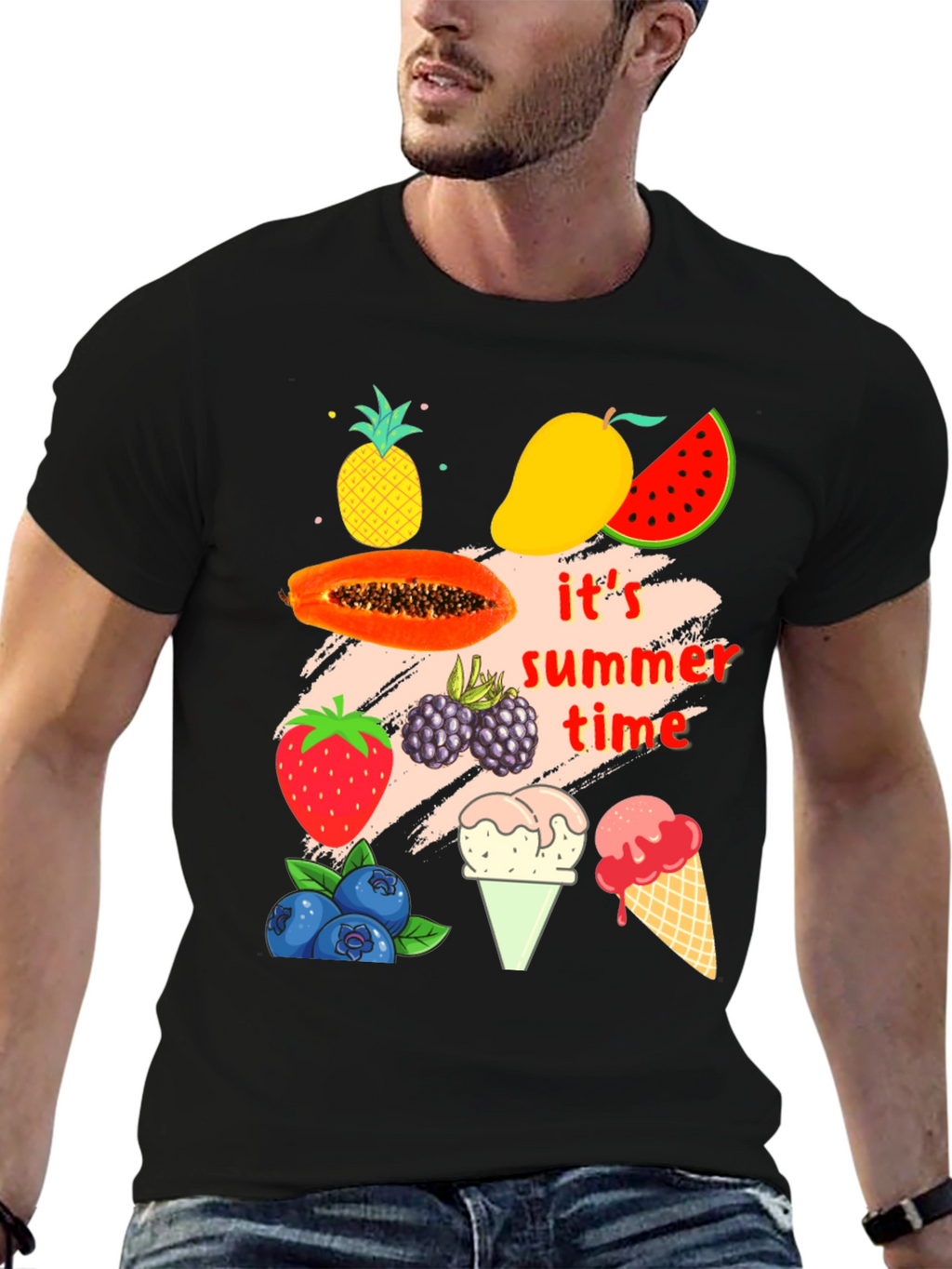 Its Summer Time Fruit Graphic T-Shirt
