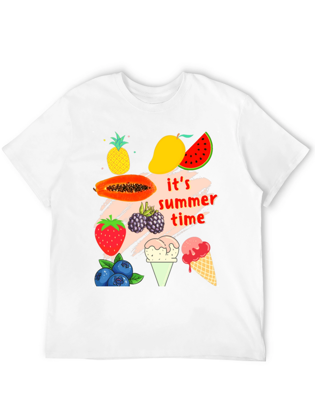 Its Summer Time Fruit Graphic T-Shirt