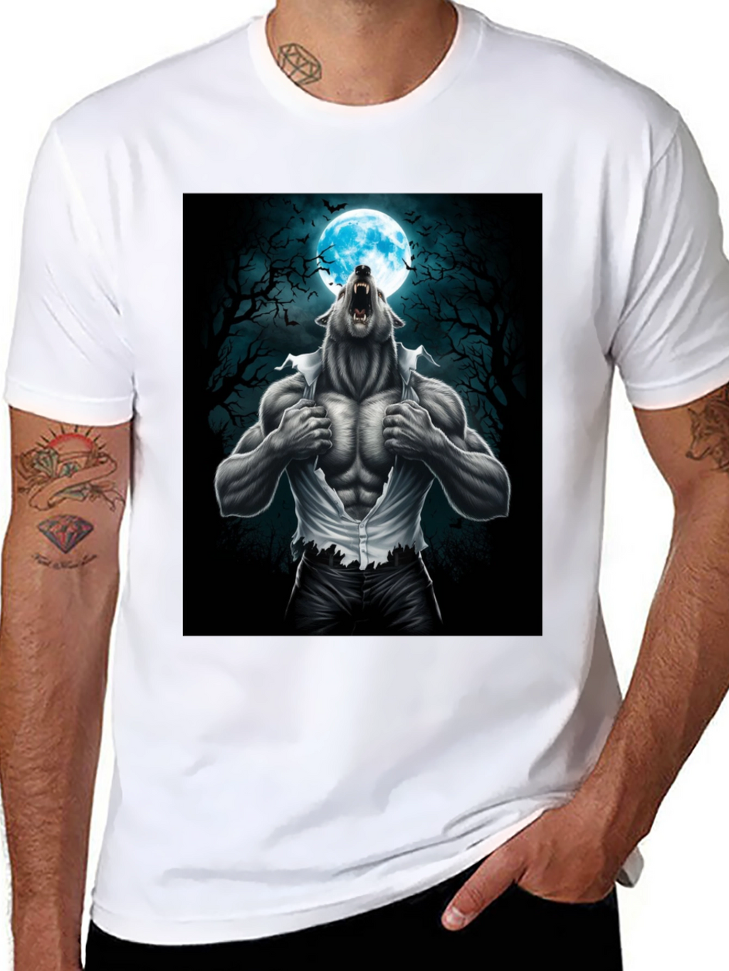 Werewolf Moon Graphic Tee - Unleash the Beast!