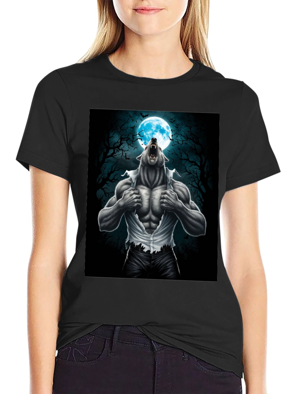 Werewolf Moon Graphic Tee - Unleash the Beast!