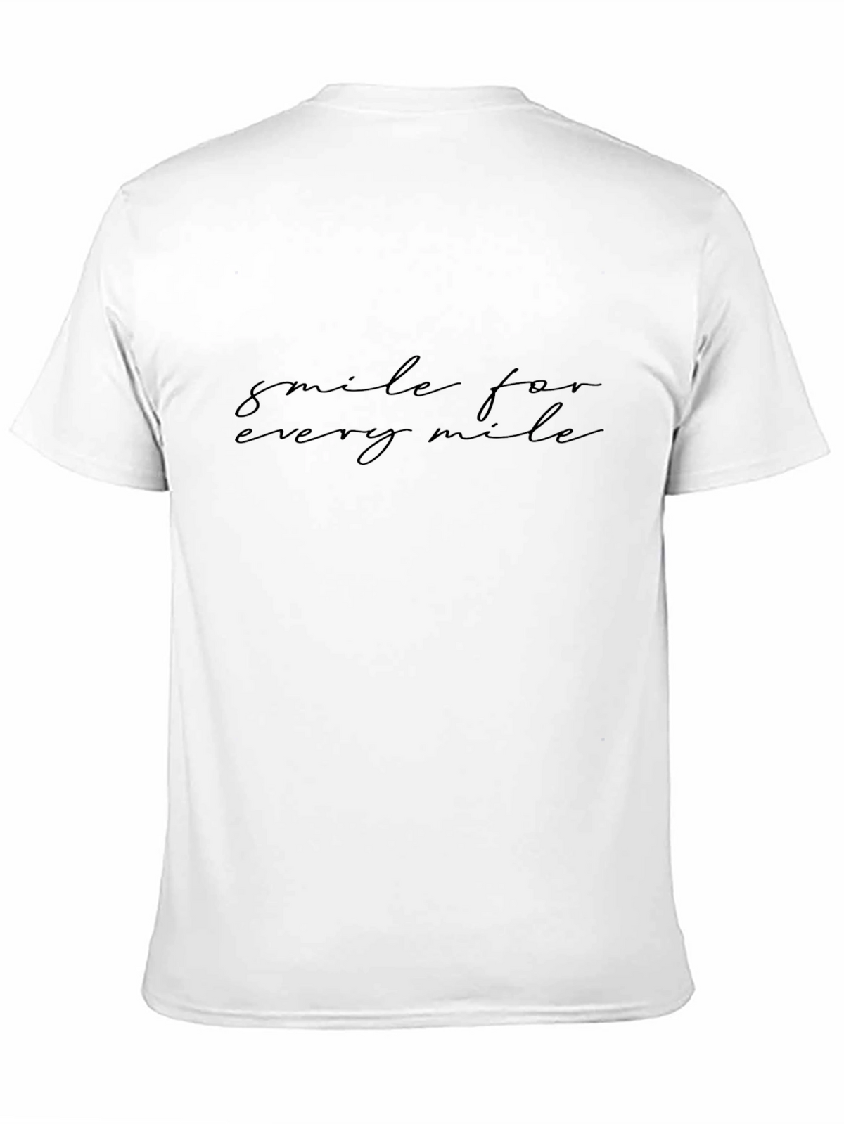 Smile For Every Mile Mens Black T-Shirt