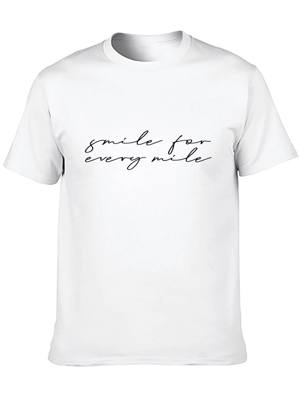 Smile For Every Mile Mens Black T-Shirt