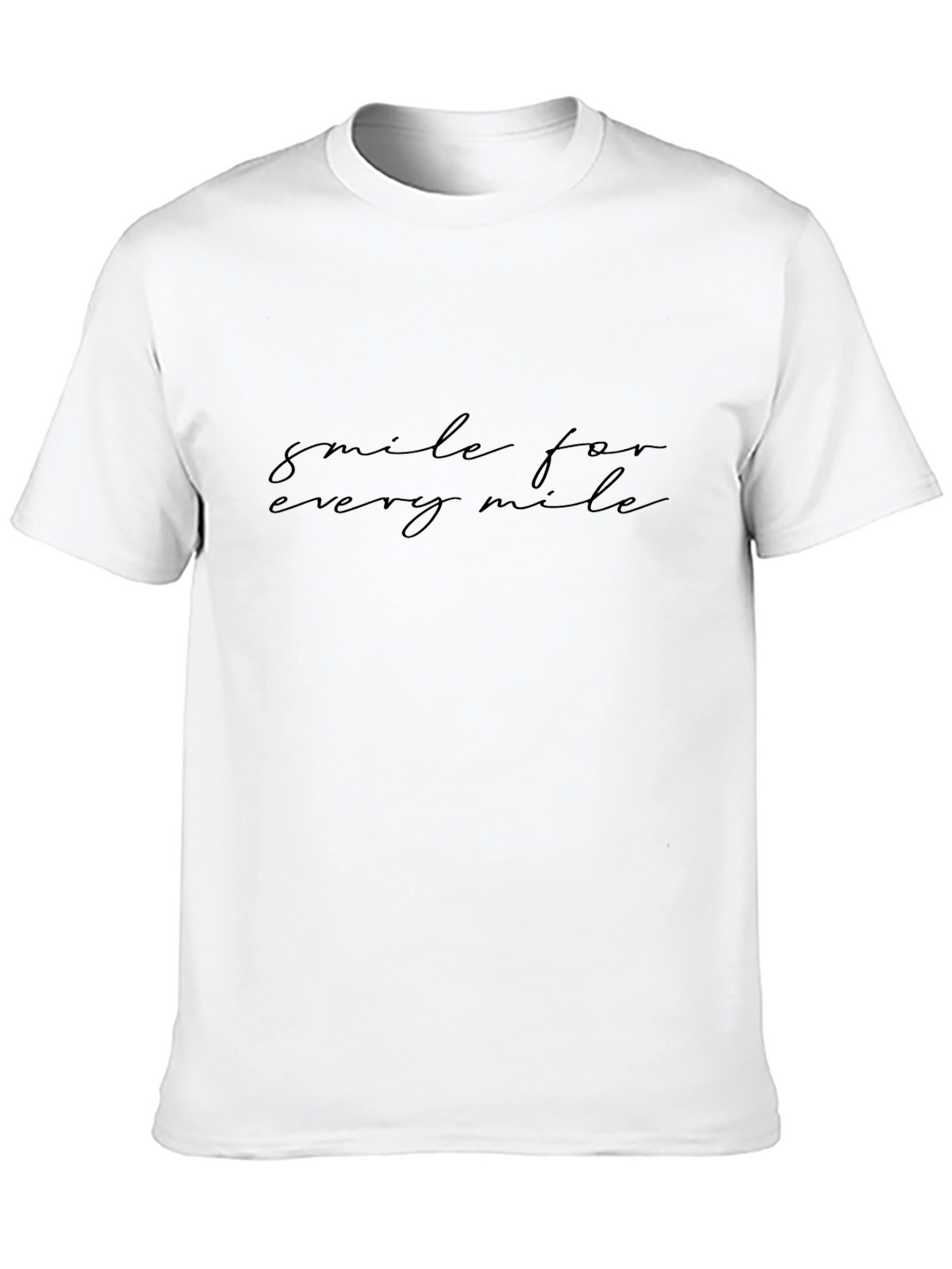 Smile For Every Mile Mens Black T-Shirt